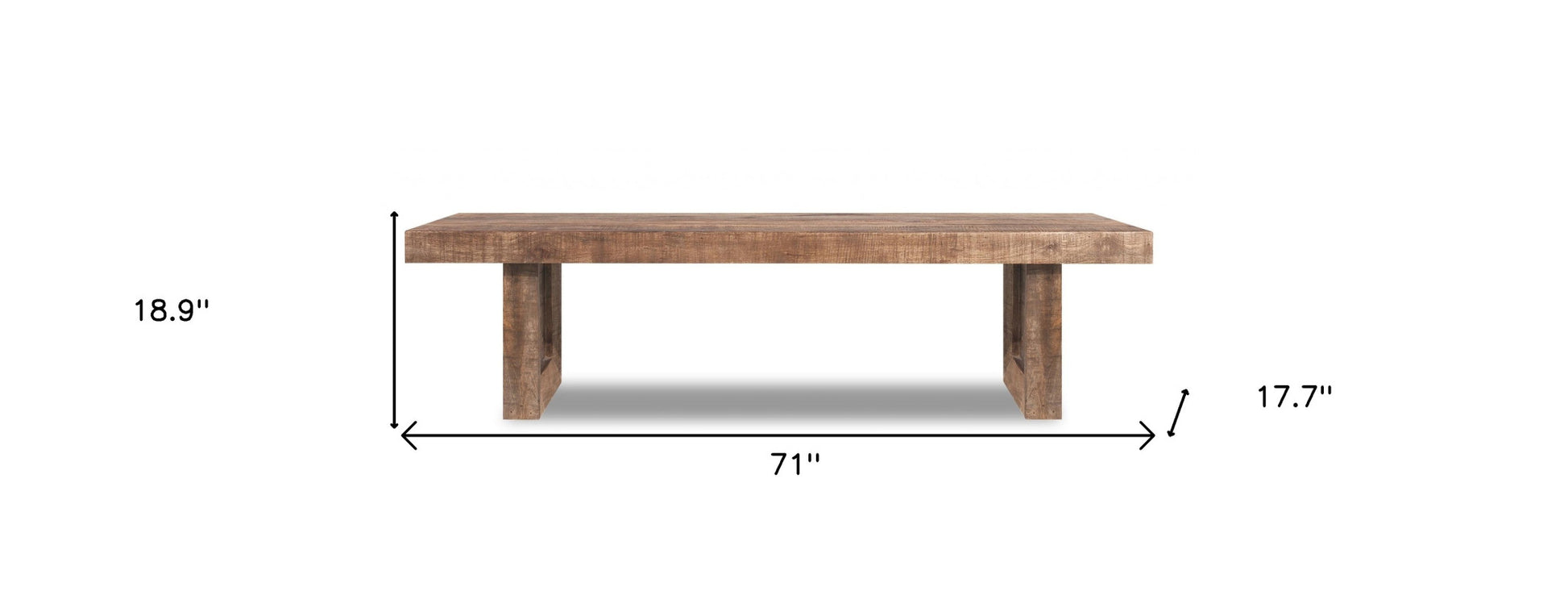 Solid Mango Wood Dining Bench-Benches-DECOROLALA