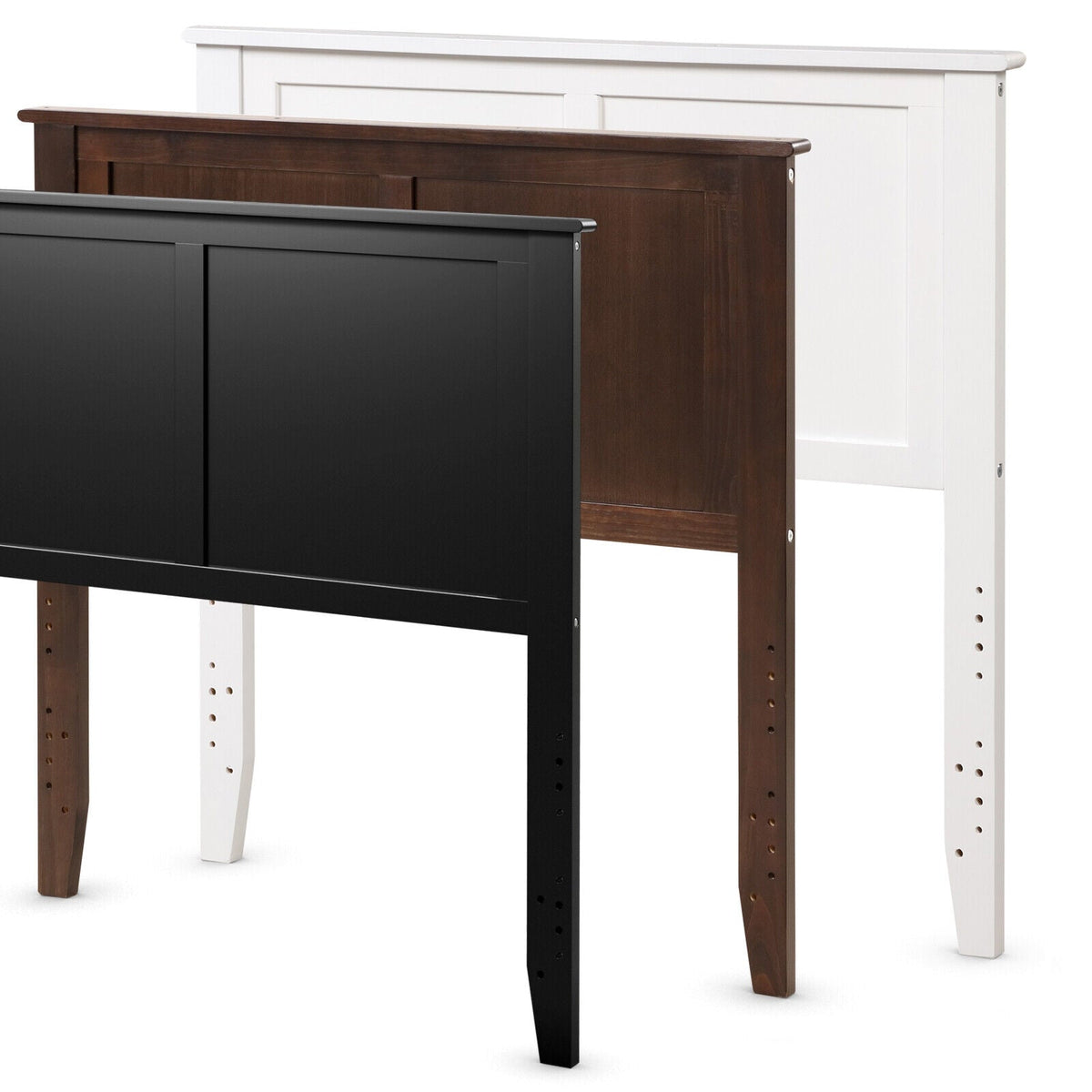 Solid Wood Flat Panel Twin Headboard - Adjustable Height-Headboards-DECOROLALA