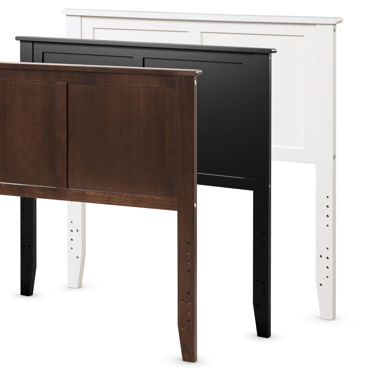 Solid Wood Flat Panel Twin Headboard - Adjustable Height-Headboards-DECOROLALA