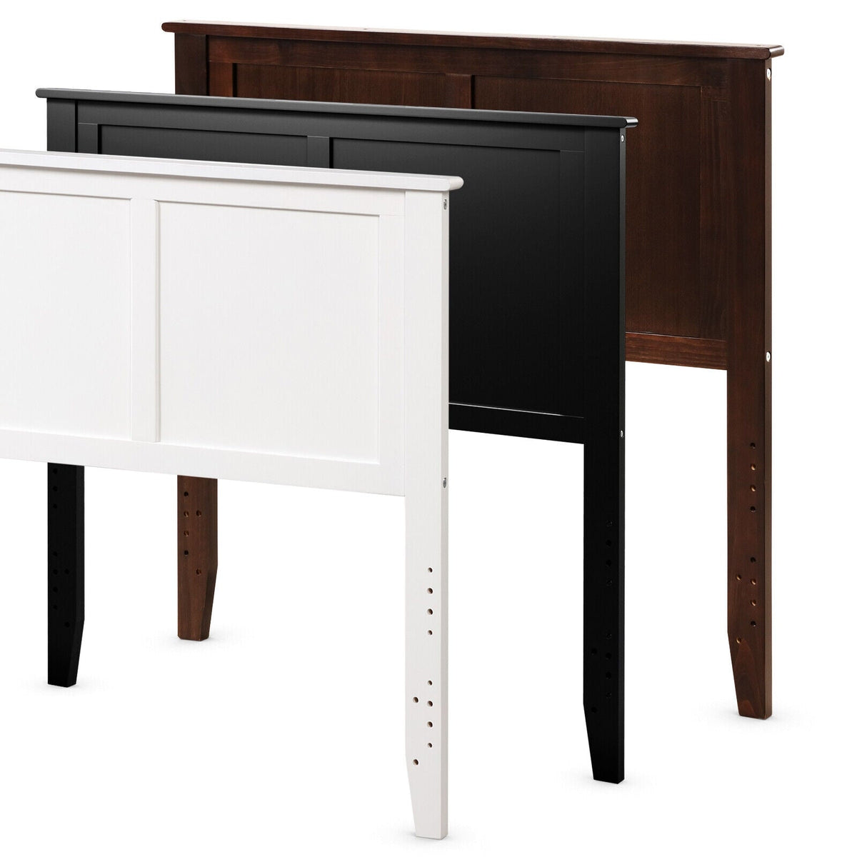 Solid Wood Flat Panel Twin Headboard - Adjustable Height-Headboards-DECOROLALA