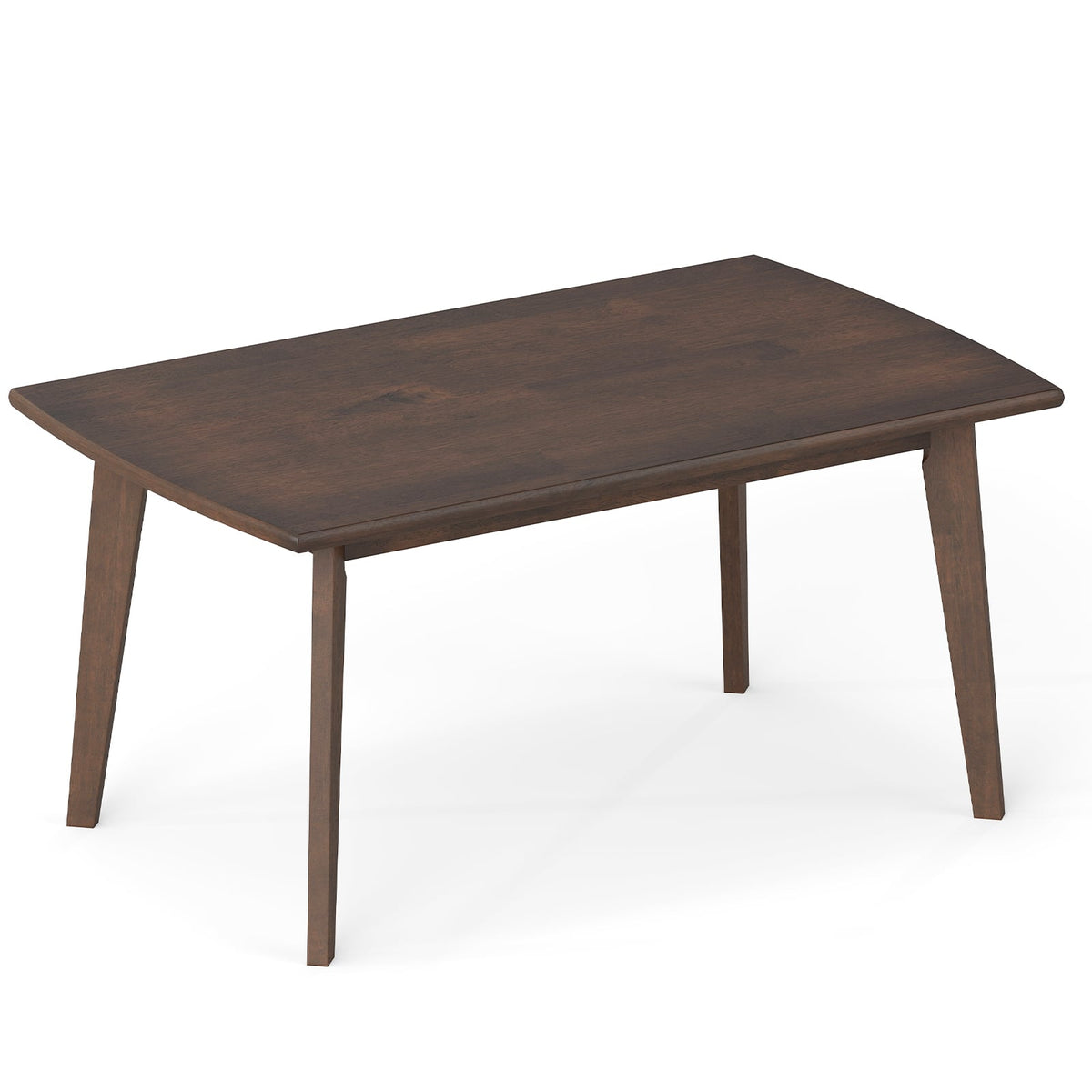 Solid Wood Modern Coffee Table with Tapered Legs-Walnut-Coffee Tables-DECOROLALA