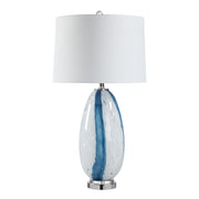 Solis 27.75" Height Table Lamps, Clear And Blue-Table Lamp-DECOROLALA