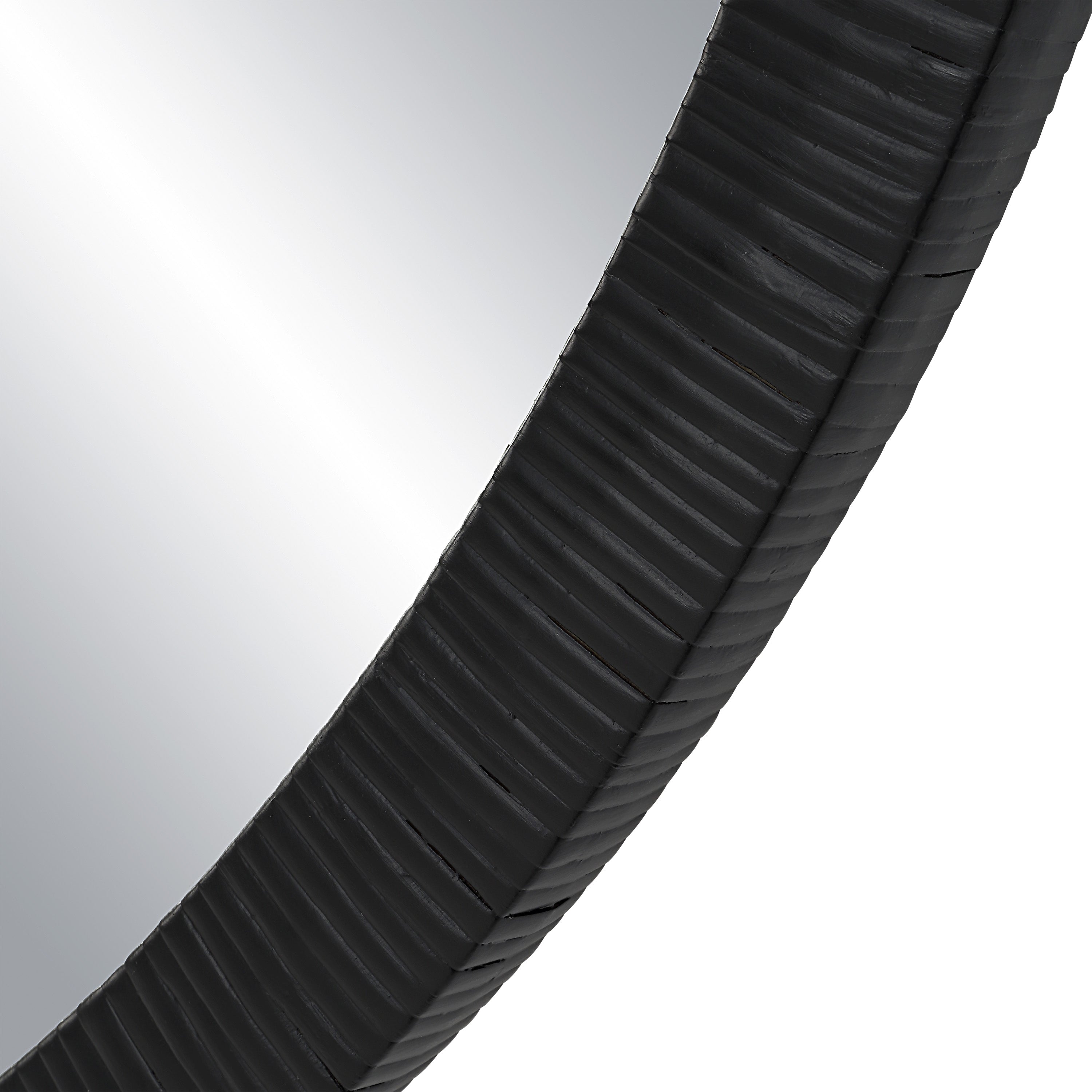 Solo 48" Tall Round Wall Mirror, Black-Mirror-DECOROLALA