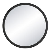 Solo 48" Tall Round Wall Mirror, Black-Mirror-DECOROLALA