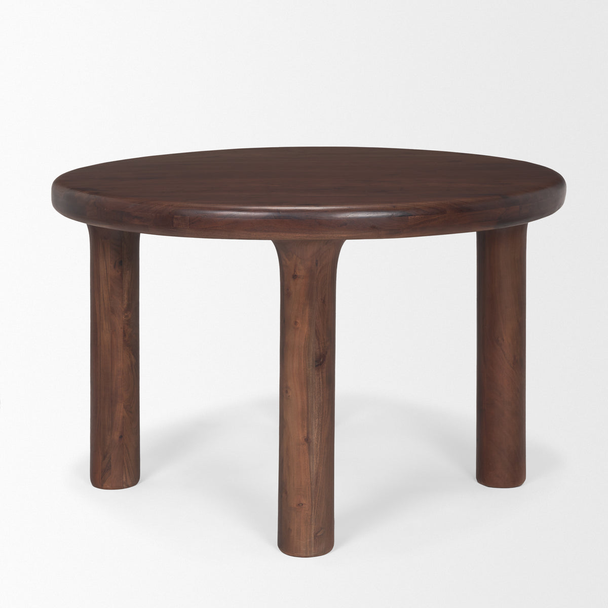 Soma 48" Round Dining Table | Modern | Red Brown Wood | Seats 4-Dining Tables-DECOROLALA