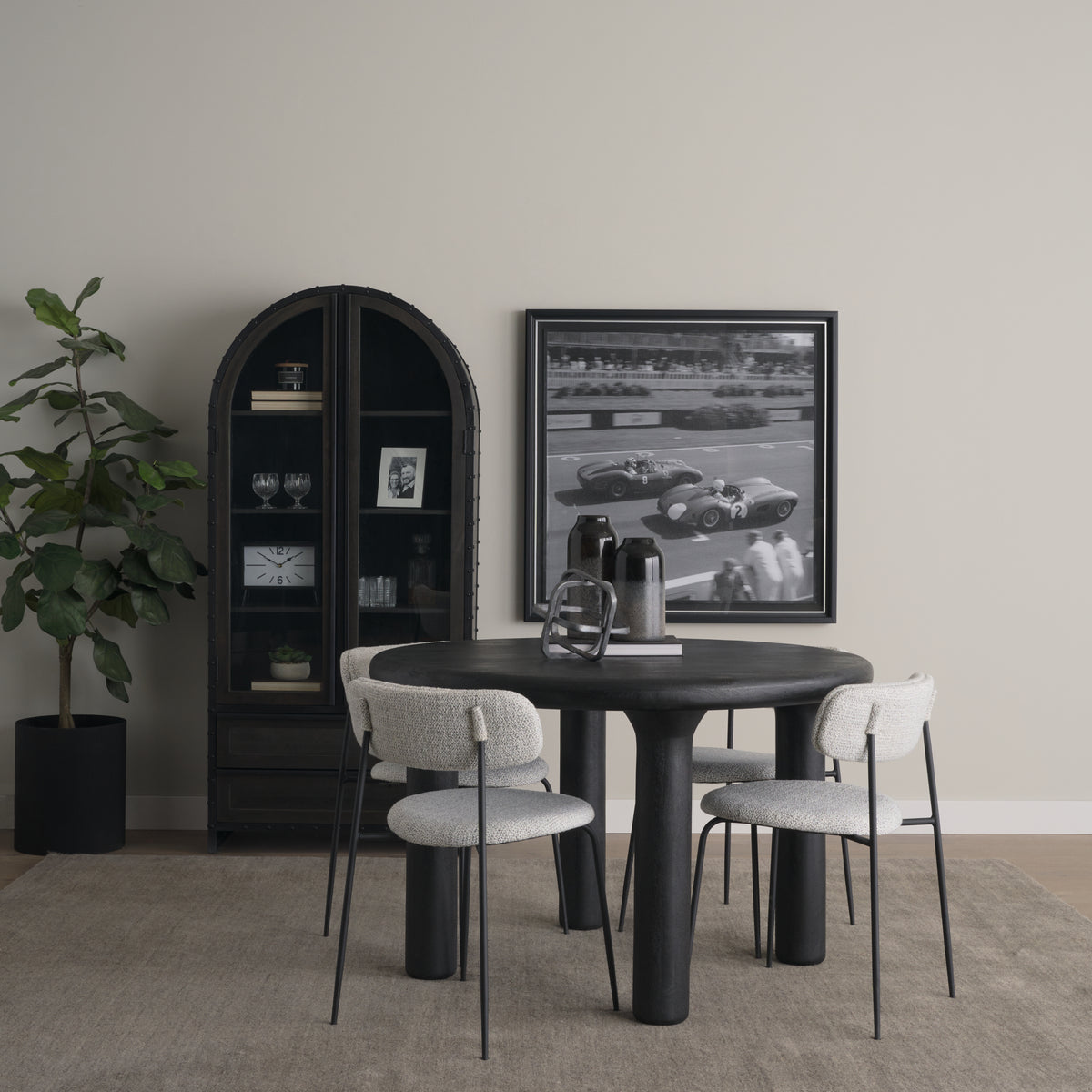 Soma 48" Round Dining Table | Modern | Red Brown Wood | Seats 4-Dining Tables-DECOROLALA