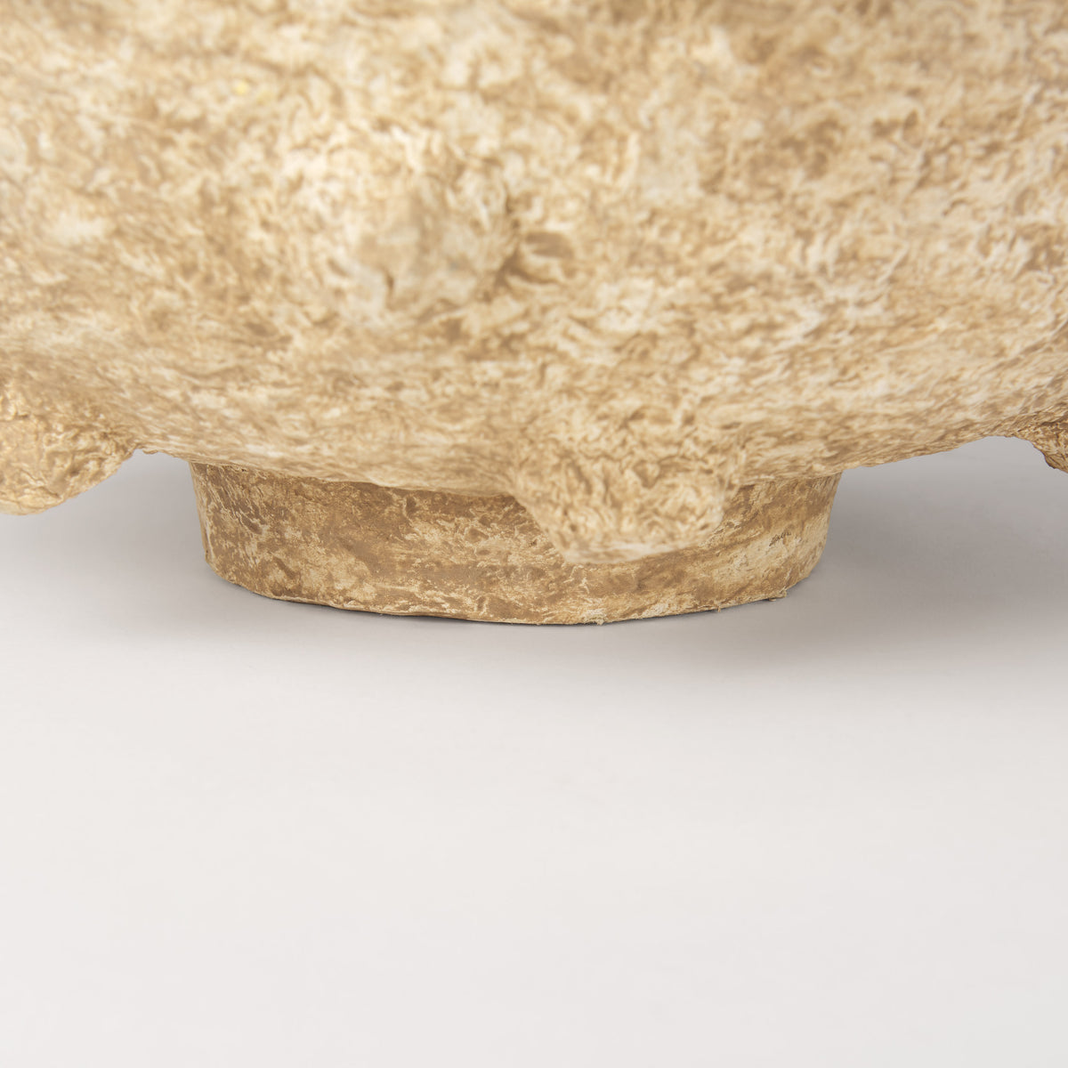 Sonam Set of 2 Beige Paper Mache Spiked Bowls-Bowls-DECOROLALA