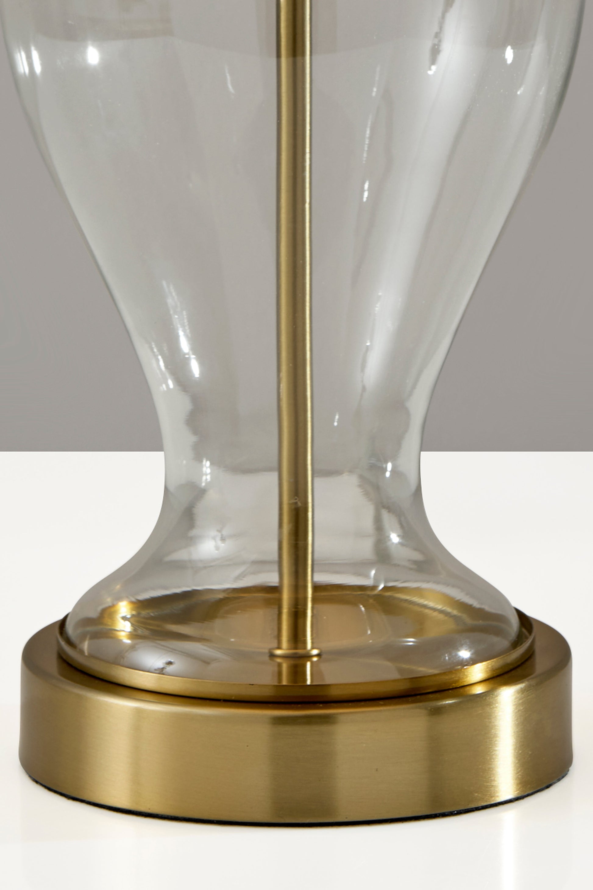 Sonata Table Lamp - Glass Base 26" Natural-Lighting-DECOROLALA
