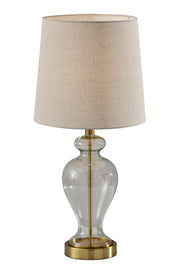 Sonata Table Lamp - Glass Base 26" Natural-Lighting-DECOROLALA