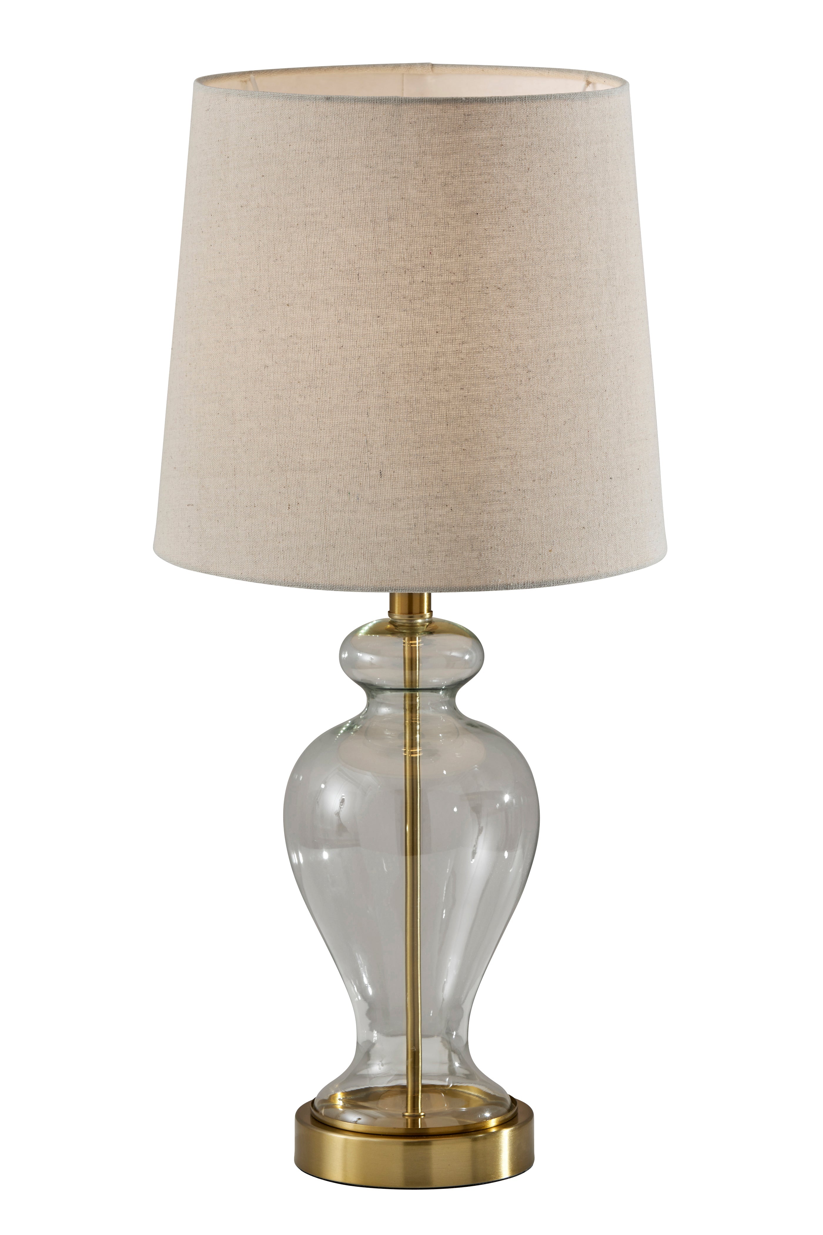 Sonata Table Lamp - Glass Base 26" Natural-Lighting-DECOROLALA