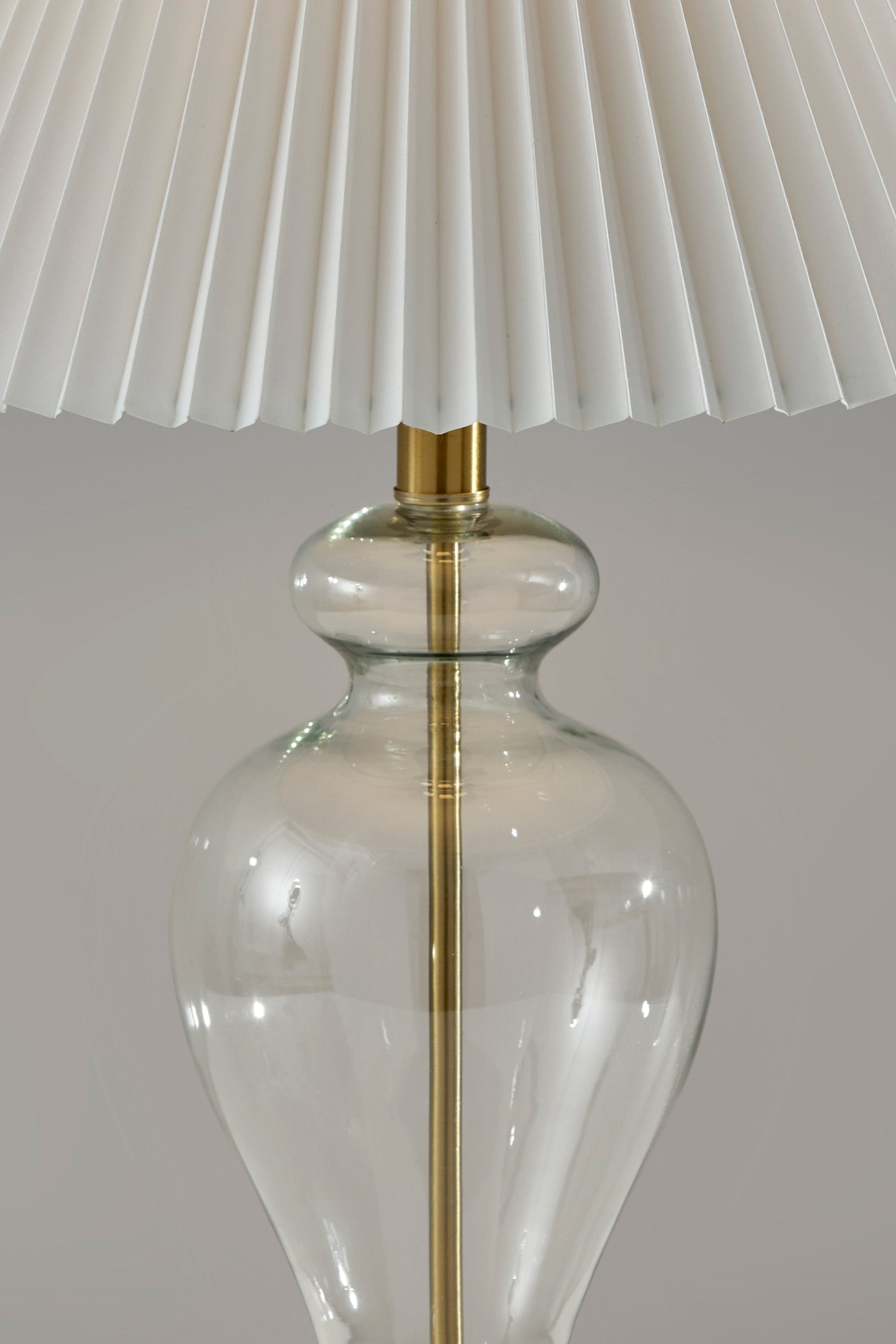 Sonata Table Lamp - Off-White Pleated 26"-Lighting-DECOROLALA