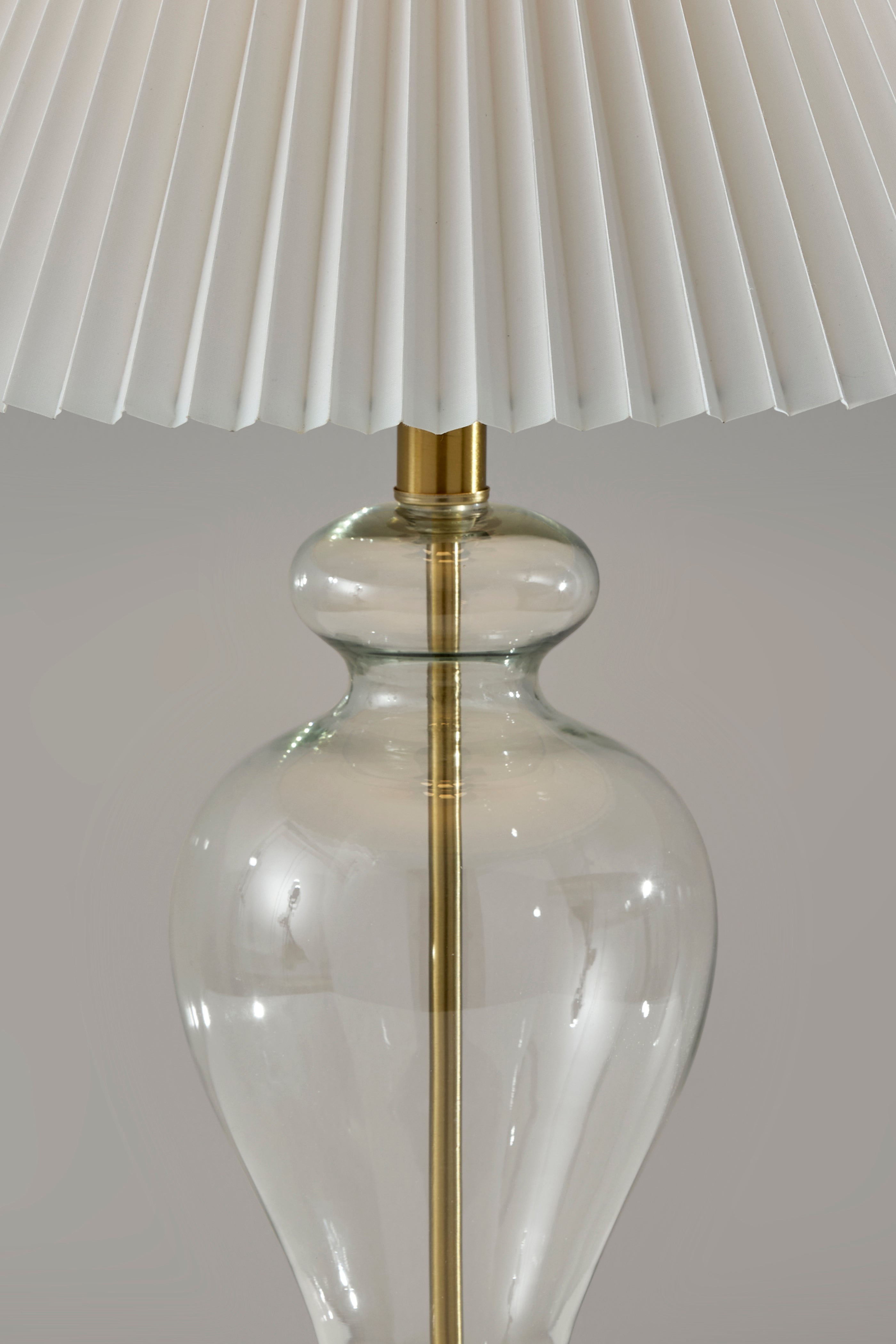 Sonata Table Lamp - Off-White Pleated 26"-Lighting-DECOROLALA