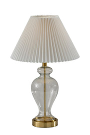 Sonata Table Lamp - Off-White Pleated 26"-Lighting-DECOROLALA
