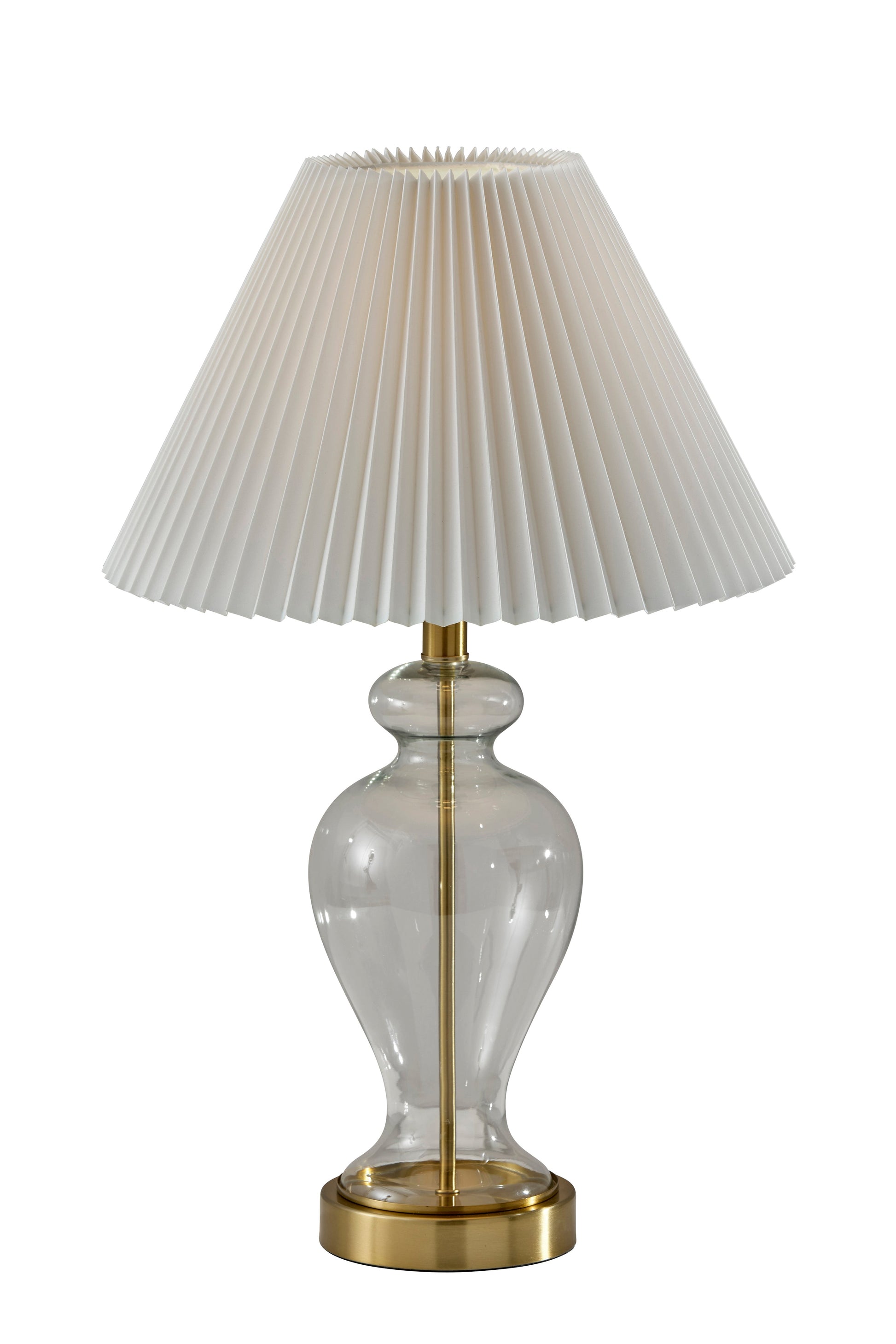 Sonata Table Lamp - Off-White Pleated 26"-Lighting-DECOROLALA
