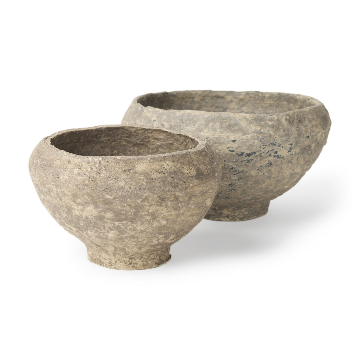 Sonu Set of 2 Paper Mache Half-Pot Bowls-Bowls-DECOROLALA