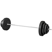 Soozier 154 lbs Adjustable Barbell Weight Set with 67" Bar - Black-DECOROLALA