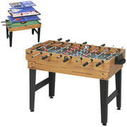 Soozier 48" 13-in-1 Multi Game Table - Light Walnut-DECOROLALA
