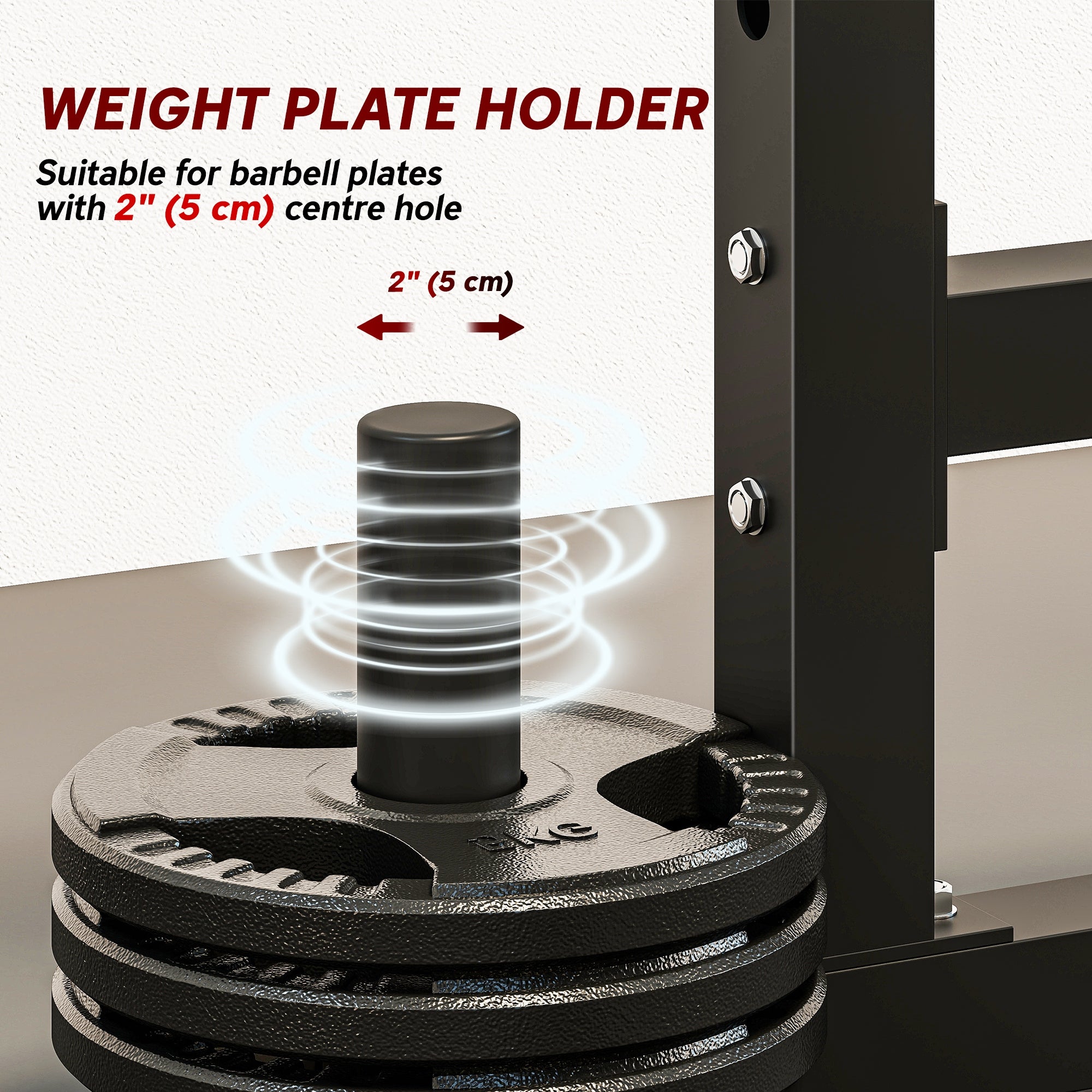 Soozier Adjustable Squat Rack, 660 lbs Multi-Function Barbell Rack for Weight Lifting and Home Gym Strength Training, Black-DECOROLALA