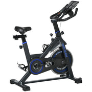 Soozier Adjustable Stationary Exercise Bike with LCD Display - Black-Exercise Bikes-DECOROLALA