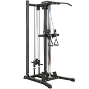 Soozier Dual Pulley Cable Station with Pull Up Bar - Black-DECOROLALA