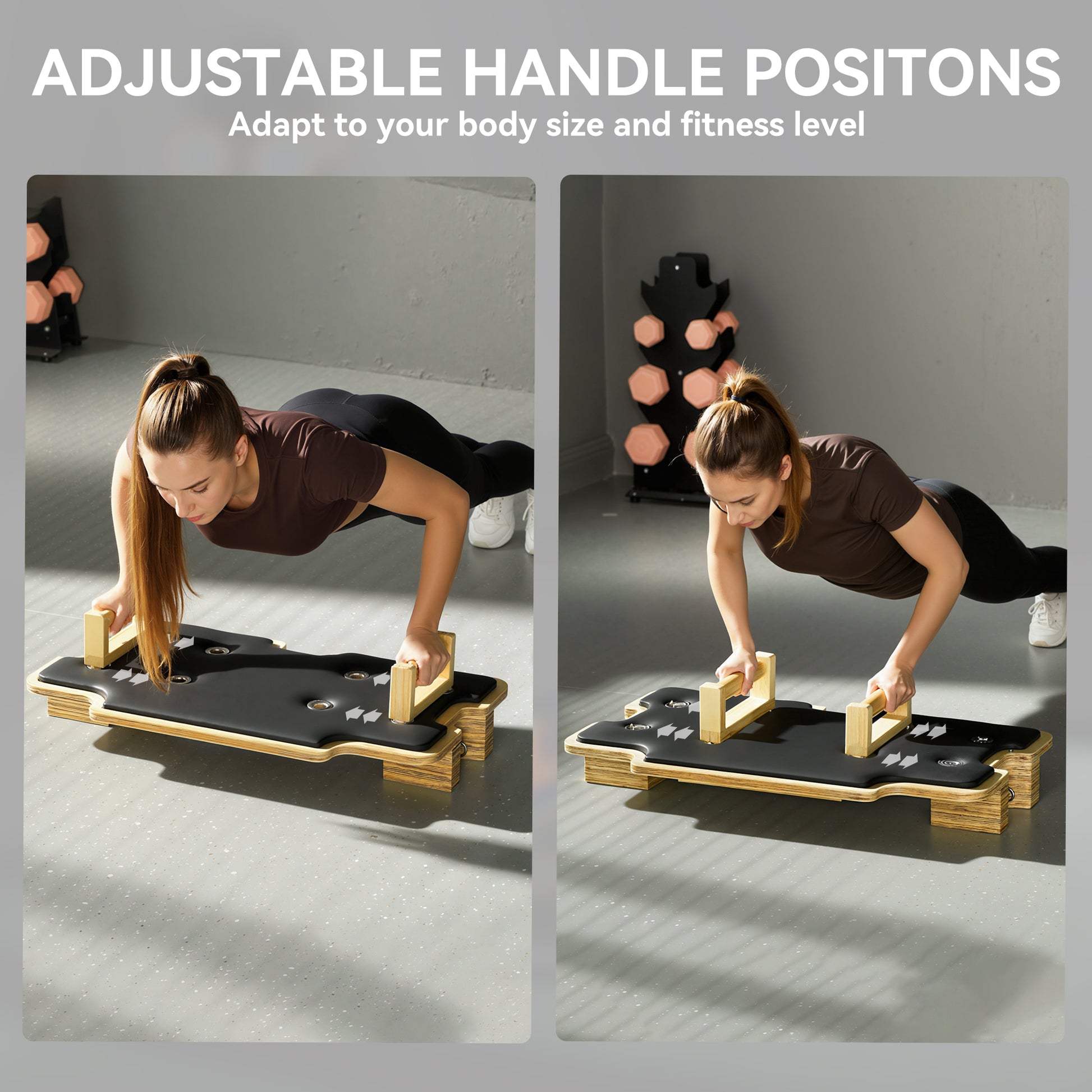 Soozier Foldable Pilates Reformer - Natural Wood Home Gym Board-DECOROLALA