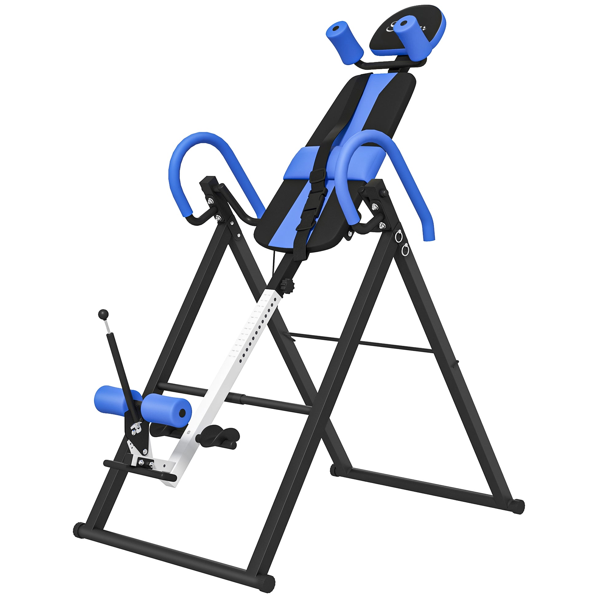 Soozier Folding Inversion Table - Black/Blue Adjustable Height-DECOROLALA