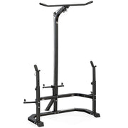 Soozier Home Gym Power Tower with Squat Rack & Lat Pulldown-DECOROLALA