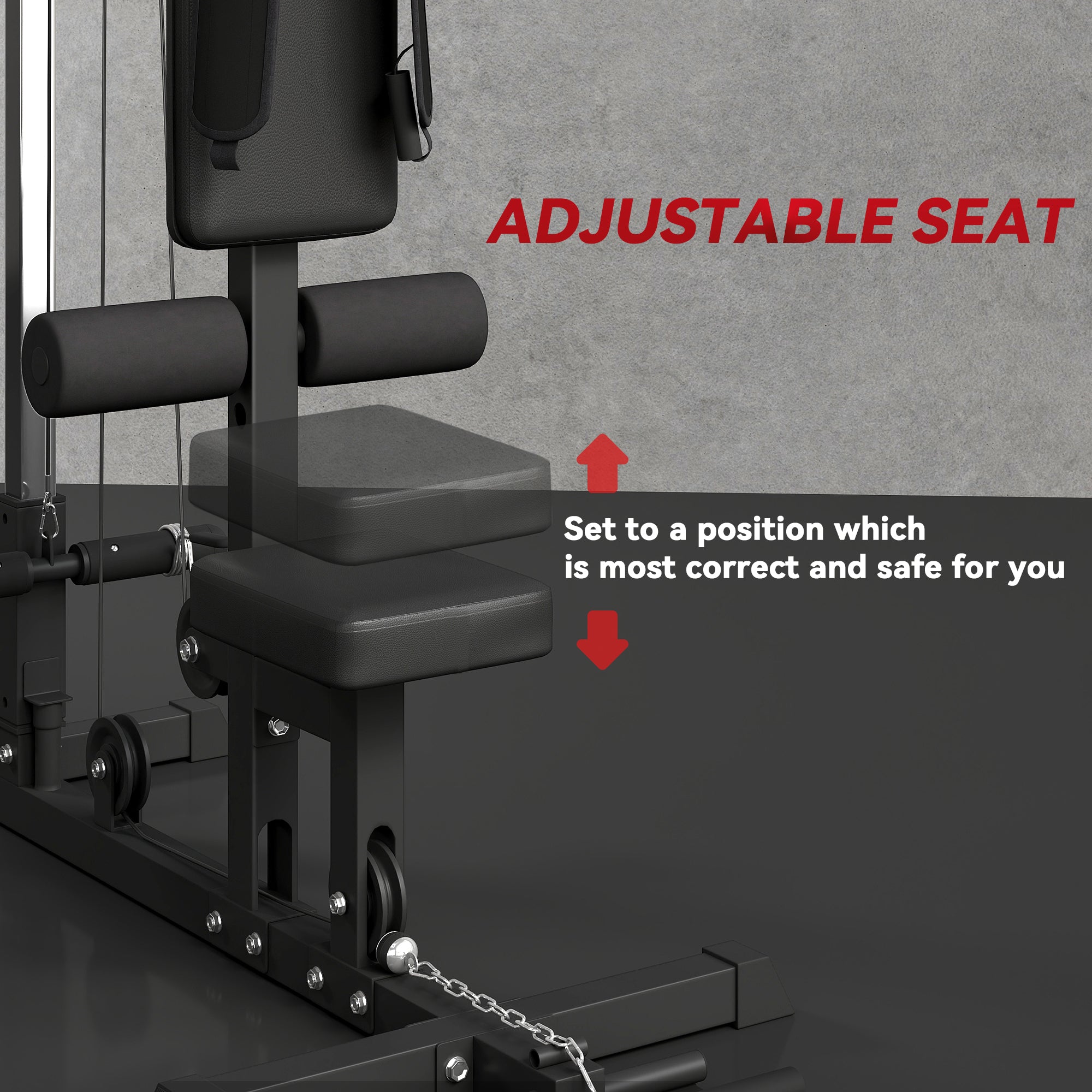 Soozier Lat Pull Down Machine - High/Low Pulley Station Black-DECOROLALA