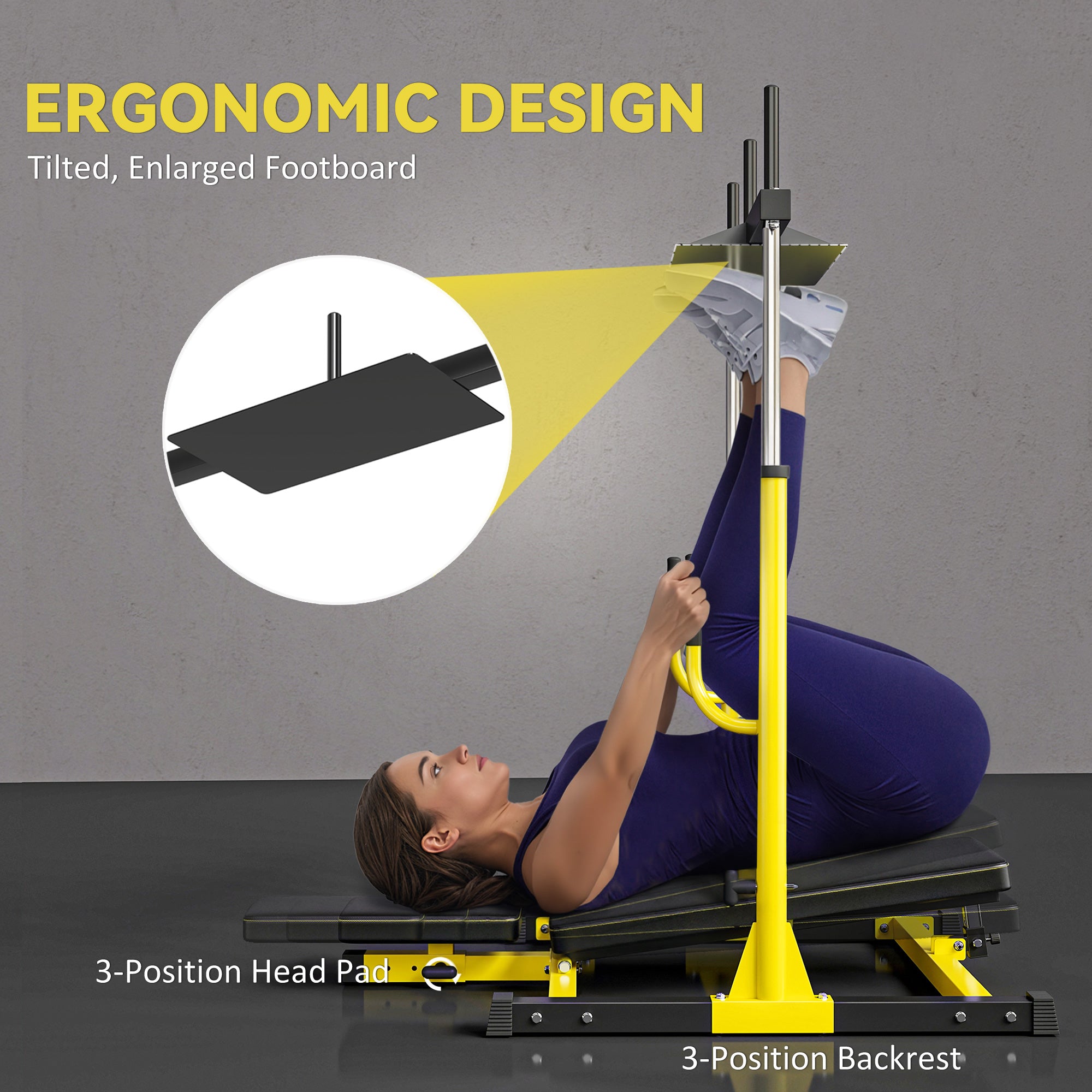 Soozier Leg Extension and Curl Machine - Black/Yellow 660lb Capacity-DECOROLALA