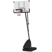 Soozier Portable Basketball Hoop - 4.9-10ft Adjustable Black-DECOROLALA