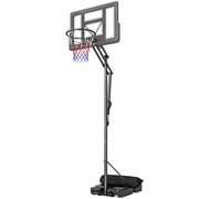 Soozier Portable Basketball Hoop - 7.7' to 10' Adjustable Black-DECOROLALA
