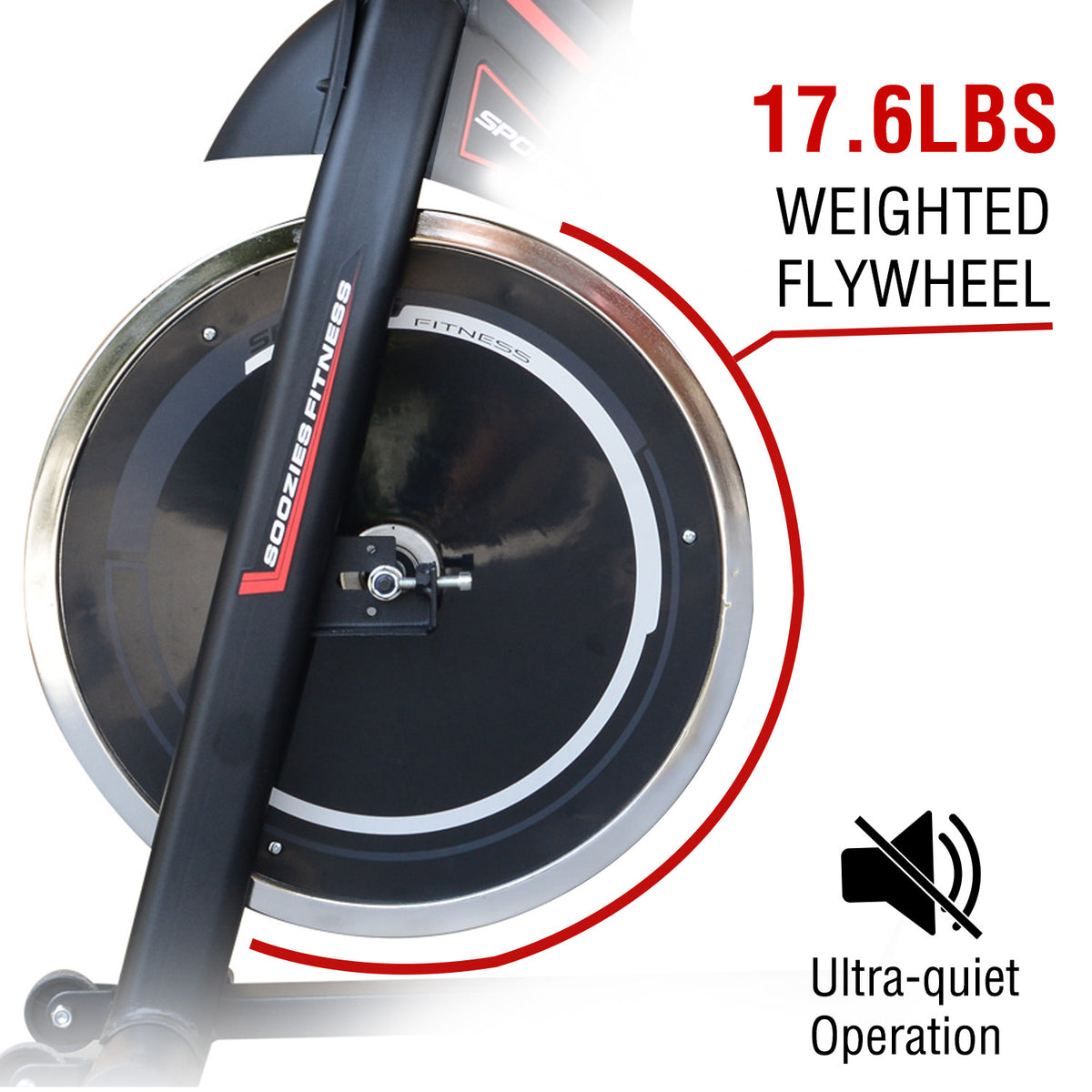 Soozier Upright Stationary Exercise Bike - Black 17.6lb Flywheel-Exercise Bikes-DECOROLALA