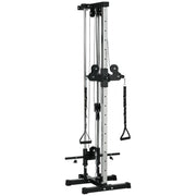 Soozier Wall Mount Cable Station - 15-Position Dual Pulley Black-DECOROLALA