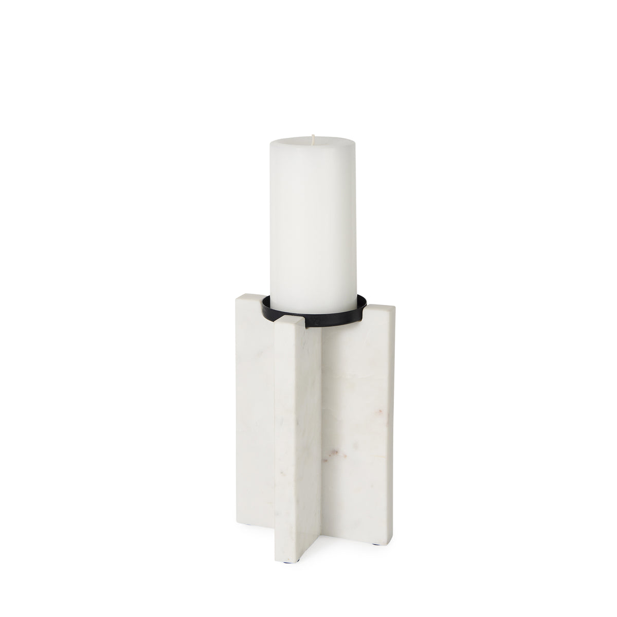Sophia 5.5"L x 3.5"W x 8.0"H. Marble Candle Holder Medium-Table Candle Holders-DECOROLALA