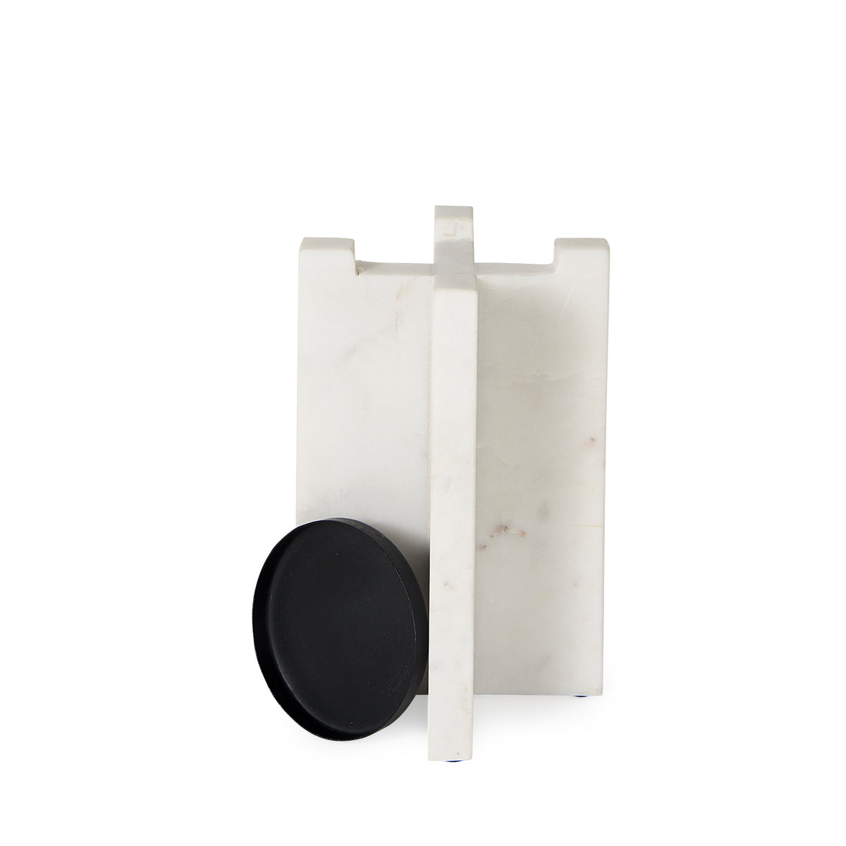 Sophia 5.5"L x 3.5"W x 8.0"H. Marble Candle Holder Medium-Table Candle Holders-DECOROLALA