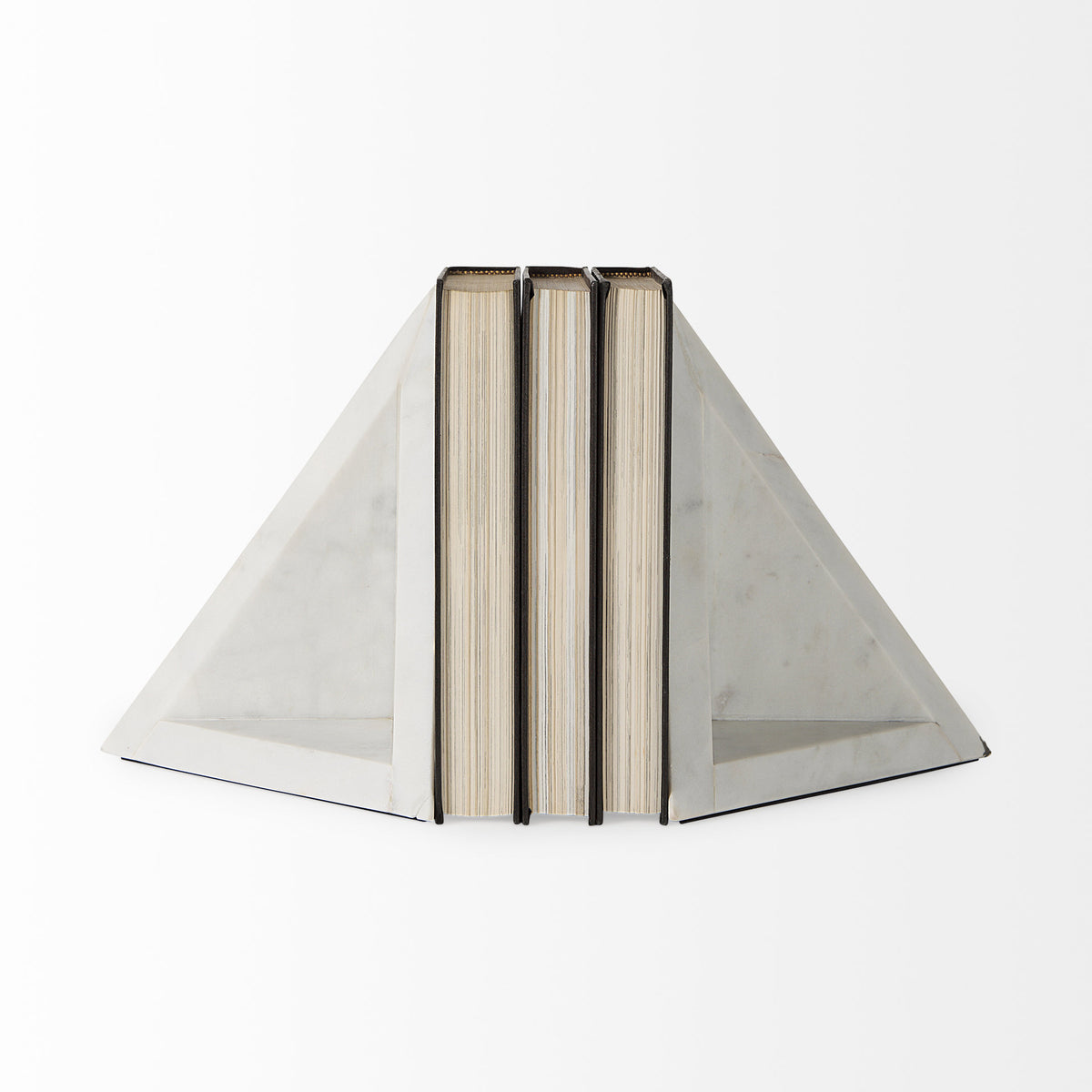 Sophia 8.0"L x 6.0"W x 7.0"H Marble Set Of Two Bookends-Bookends-DECOROLALA