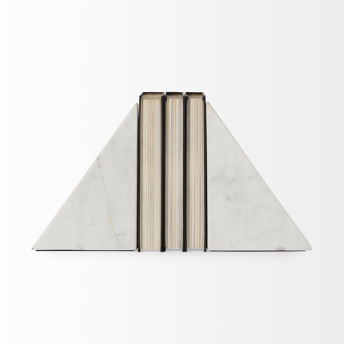 Sophia 8.0"L x 6.0"W x 7.0"H Marble Set Of Two Bookends-Bookends-DECOROLALA