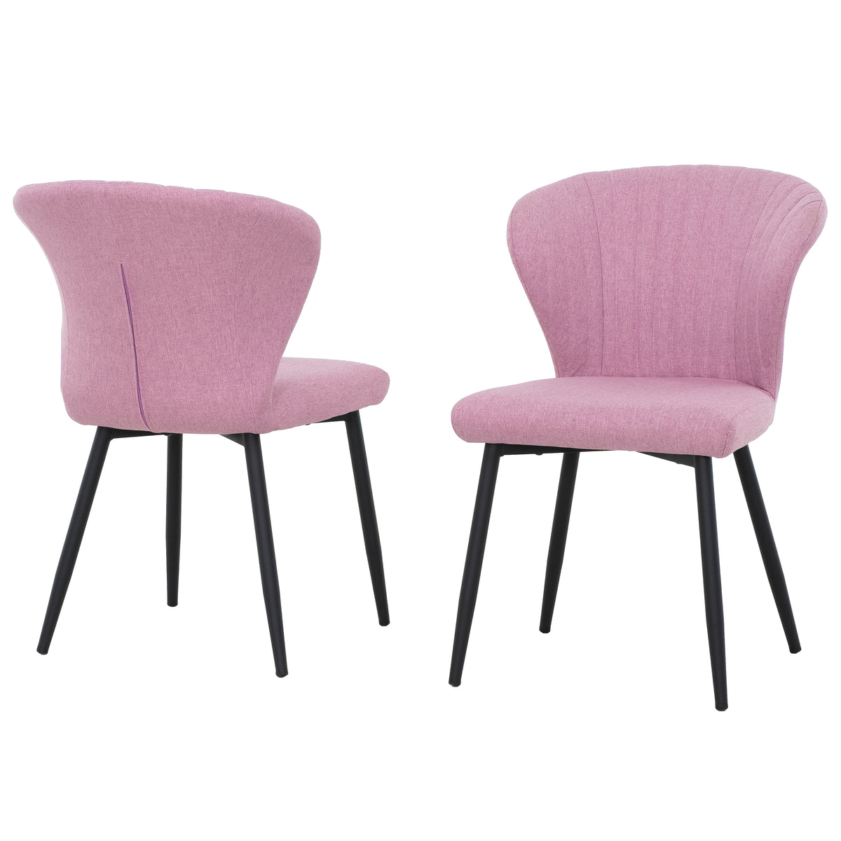 Sophia Pink Accent Dining Chair Set of 2-Dining Room Sets-DECOROLALA