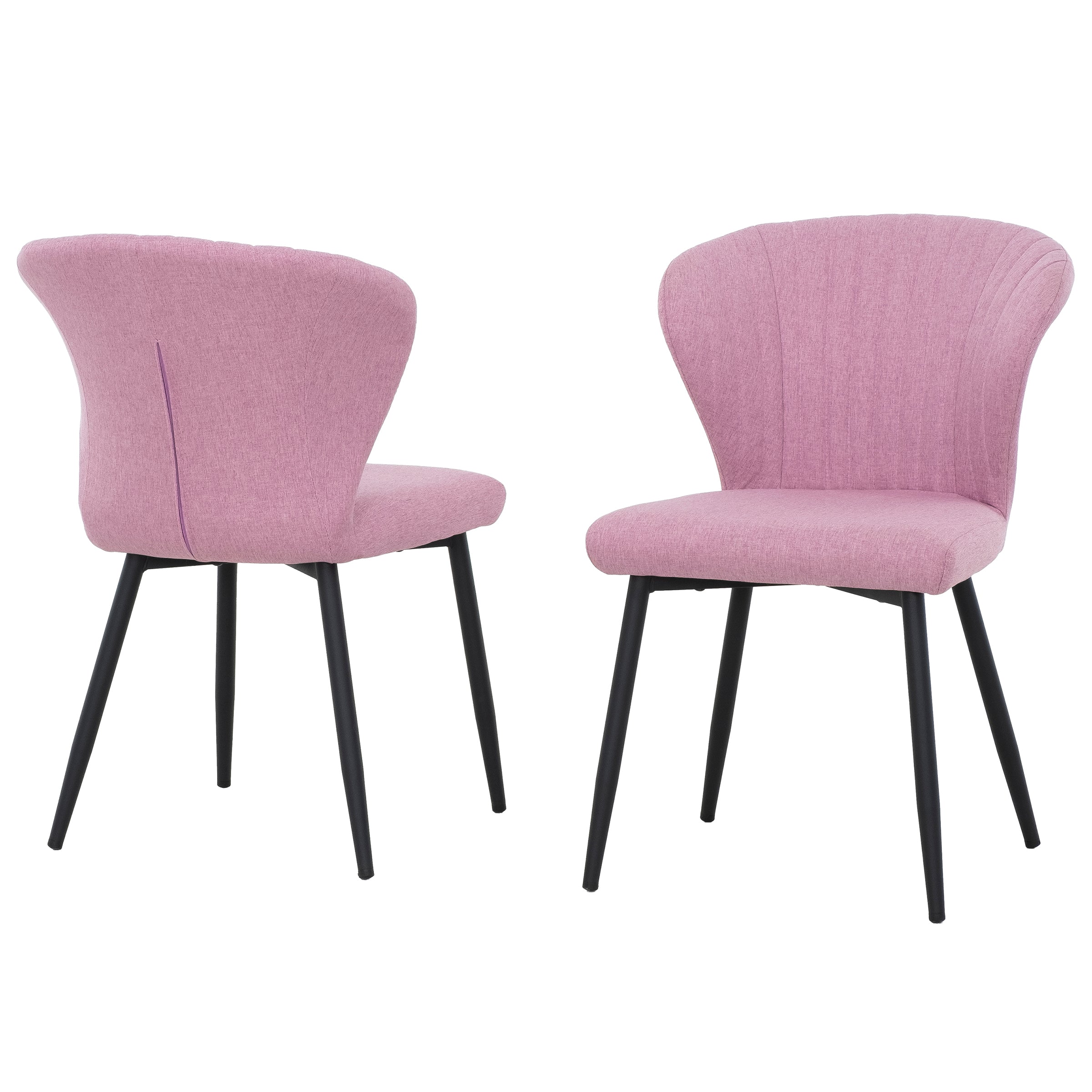 Sophia Pink Accent Dining Chair Set of 2-Dining Room-DECOROLALA