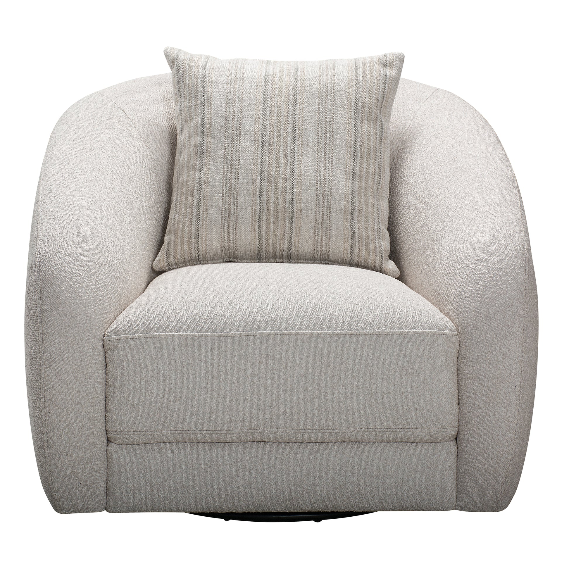 Sophy 40 in. Barrel Swivel Chair with Pillow-Furniture > Chairs > Armchairs, Recliners & Sleeper Chairs > Armchairs-DECOROLALA
