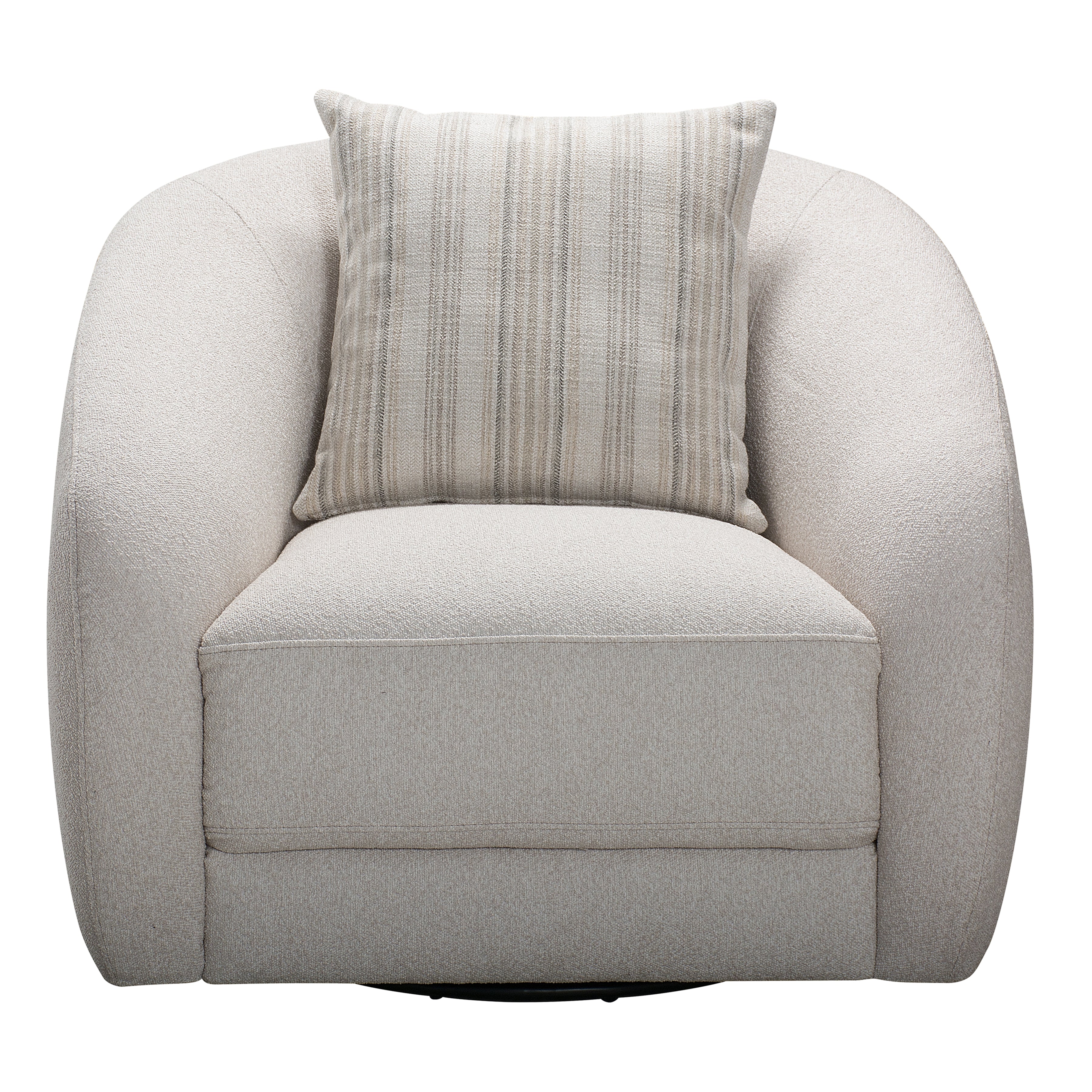 Sophy 40 in. Barrel Swivel Chair with Pillow-Furniture > Chairs > Armchairs, Recliners & Sleeper Chairs > Armchairs-DECOROLALA