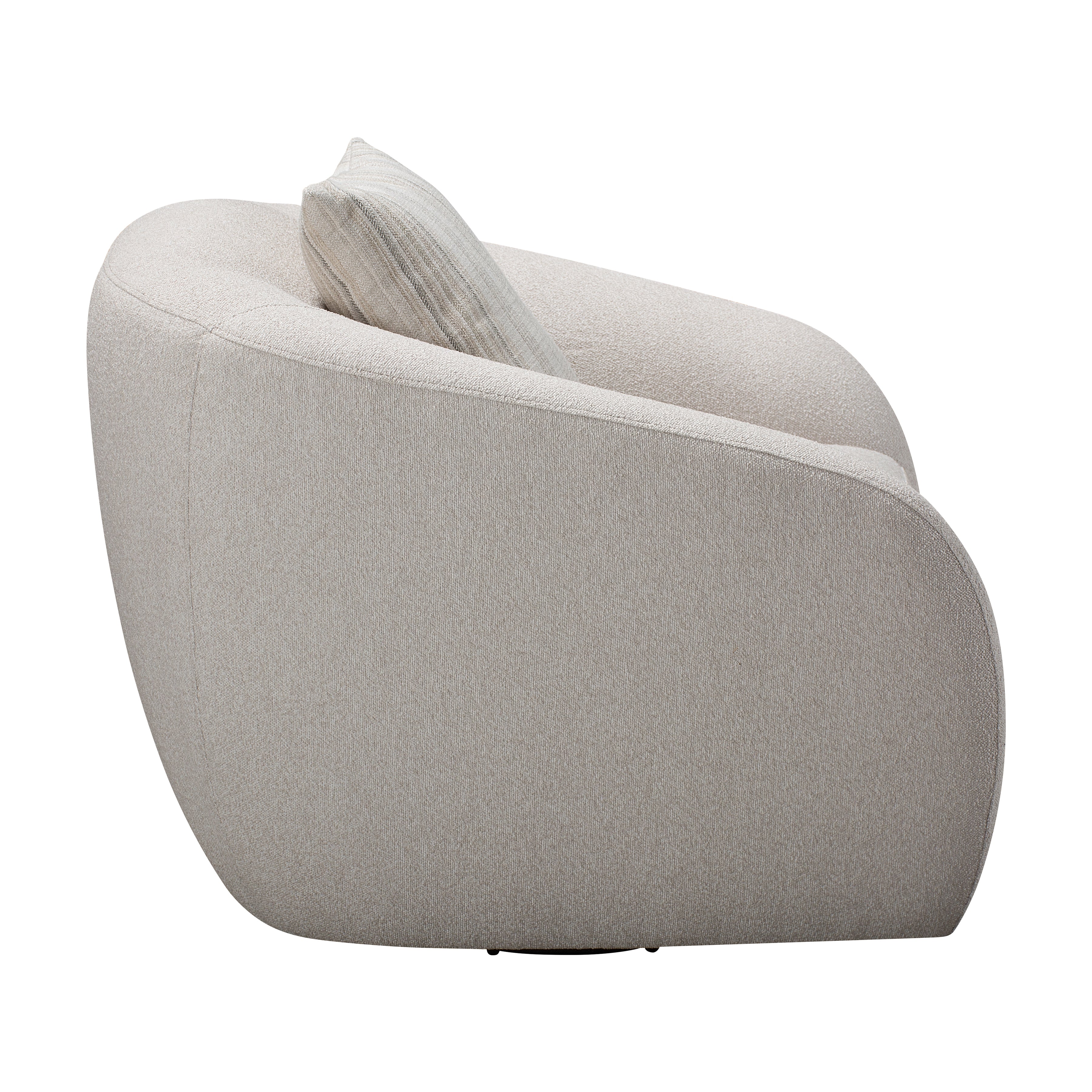 Sophy 40 in. Barrel Swivel Chair with Pillow-Furniture > Chairs > Armchairs, Recliners & Sleeper Chairs > Armchairs-DECOROLALA