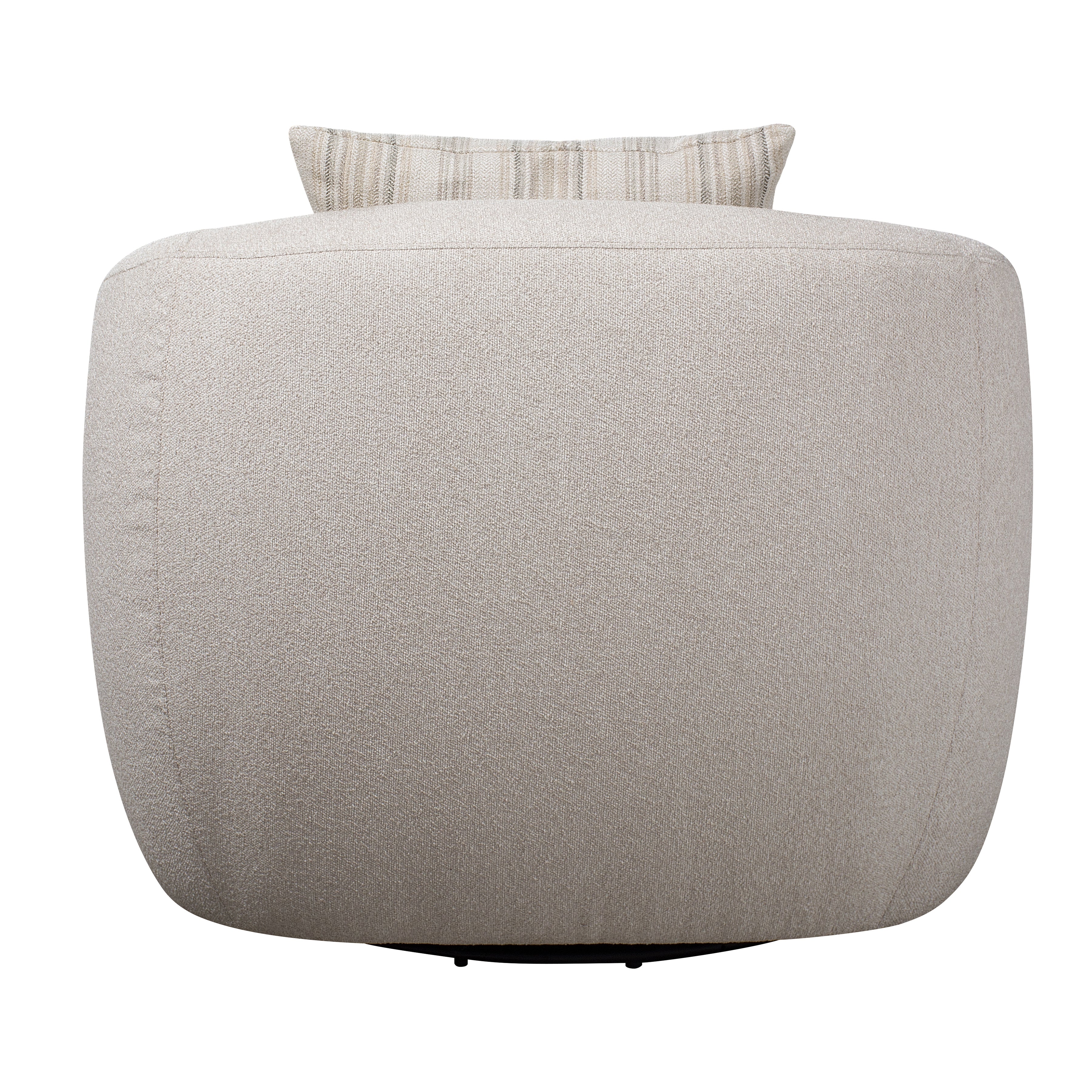 Sophy 40 in. Barrel Swivel Chair with Pillow-Furniture > Chairs > Armchairs, Recliners & Sleeper Chairs > Armchairs-DECOROLALA