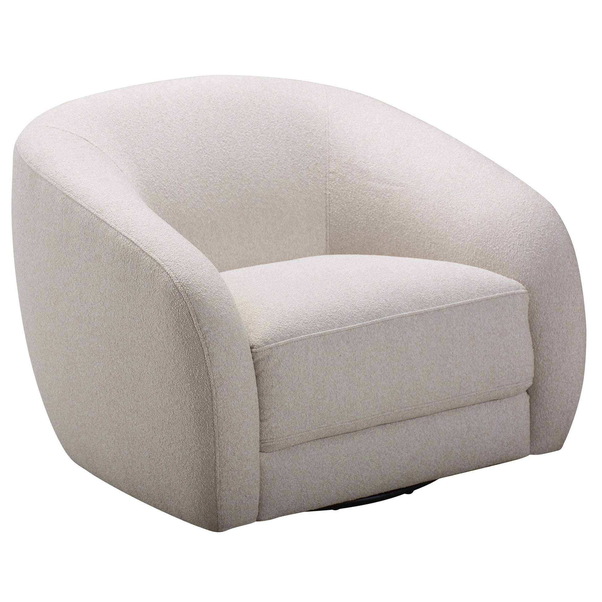 Sophy 40 in. Swivel Chair with Curved Arms-Furniture > Chairs-DECOROLALA