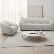 Sophy 40 in. Swivel Chair with Curved Arms-Furniture > Chairs-DECOROLALA