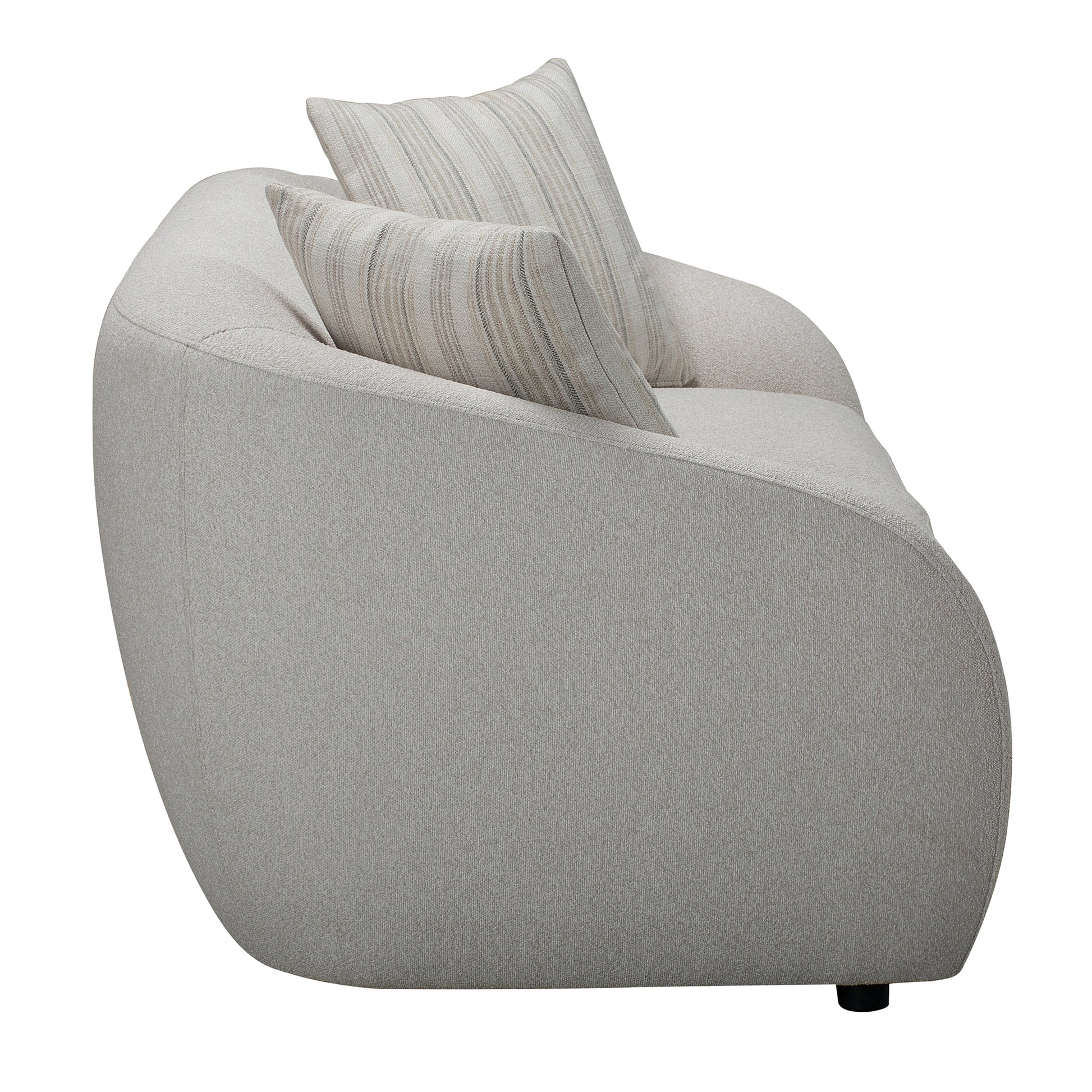 Sophy 70 in. Round Barrel Condo Sofa with Pillows-DECOROLALA