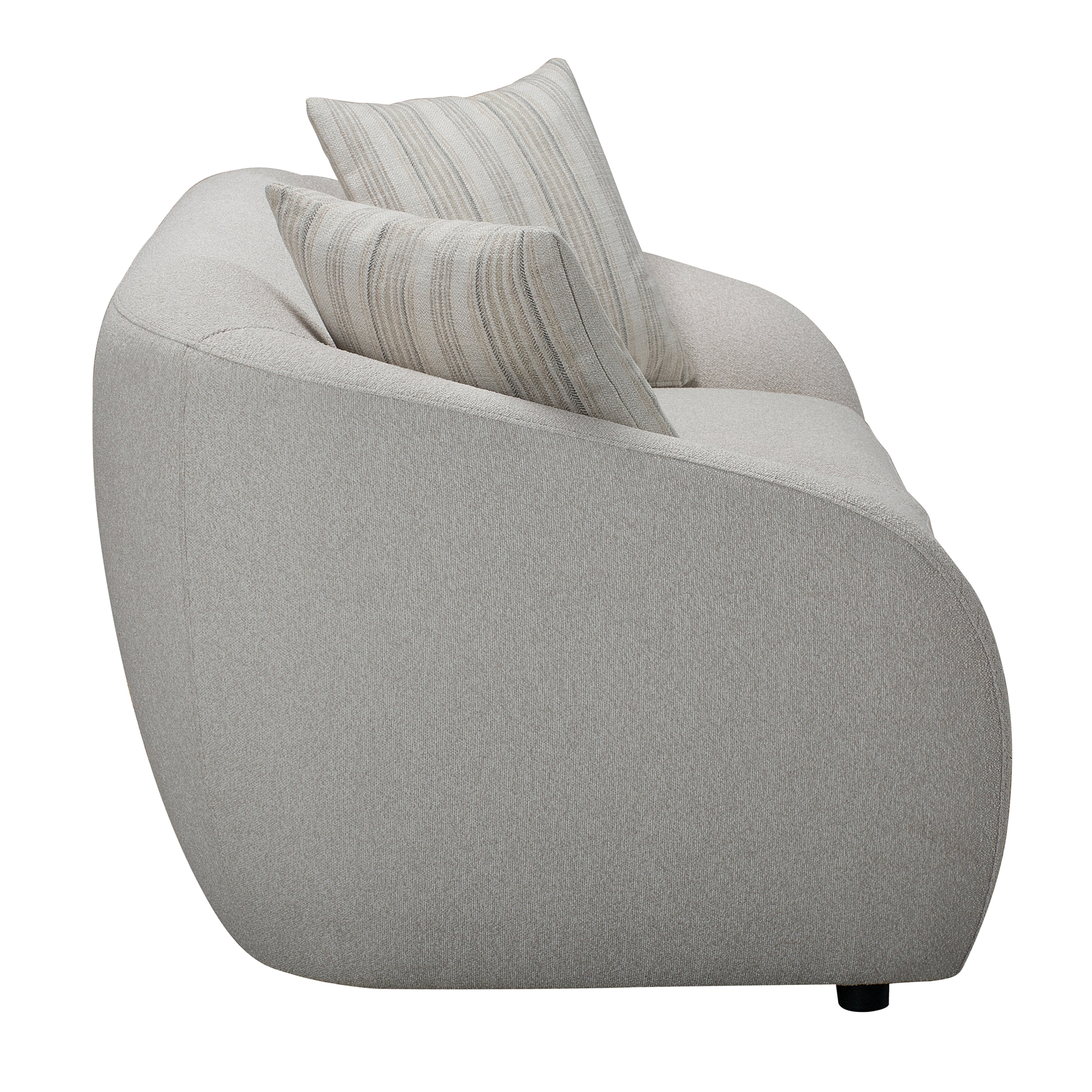 Sophy 70 in. Round Barrel Condo Sofa with Pillows-DECOROLALA