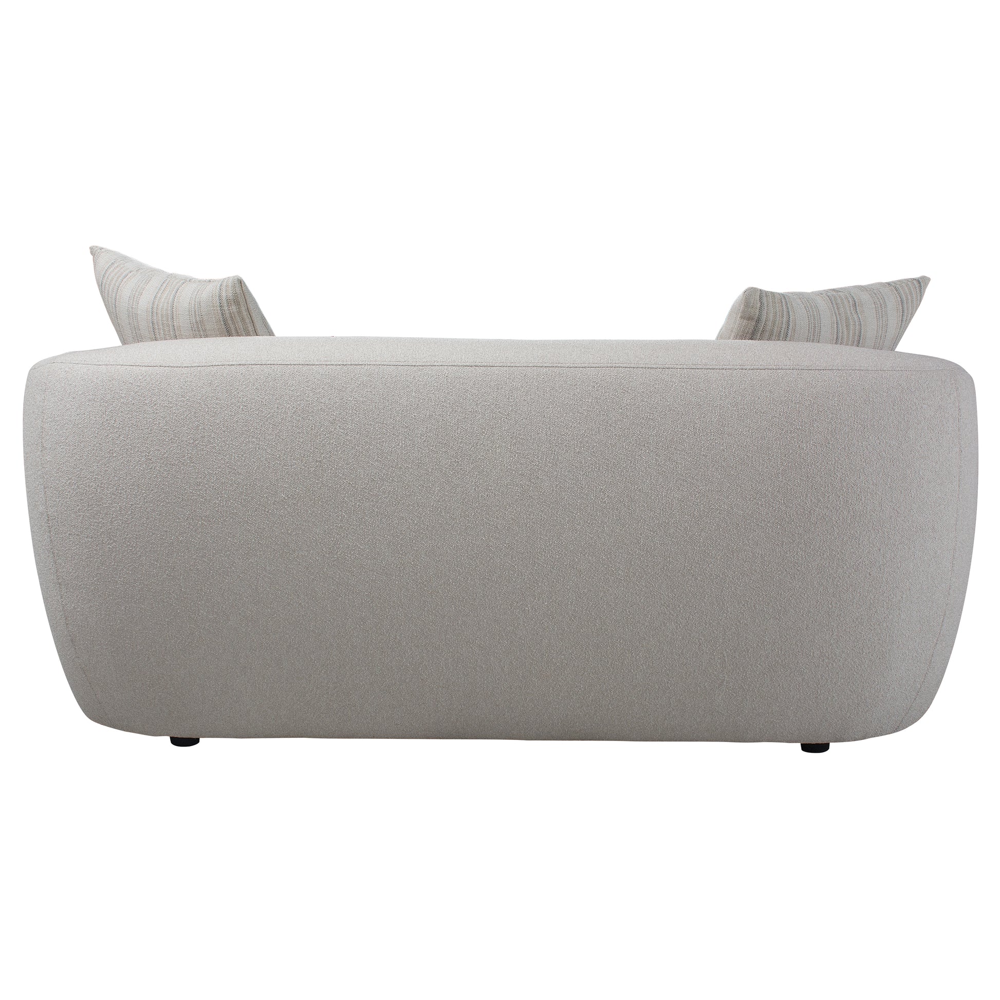 Sophy 70 in. Round Barrel Condo Sofa with Pillows-DECOROLALA