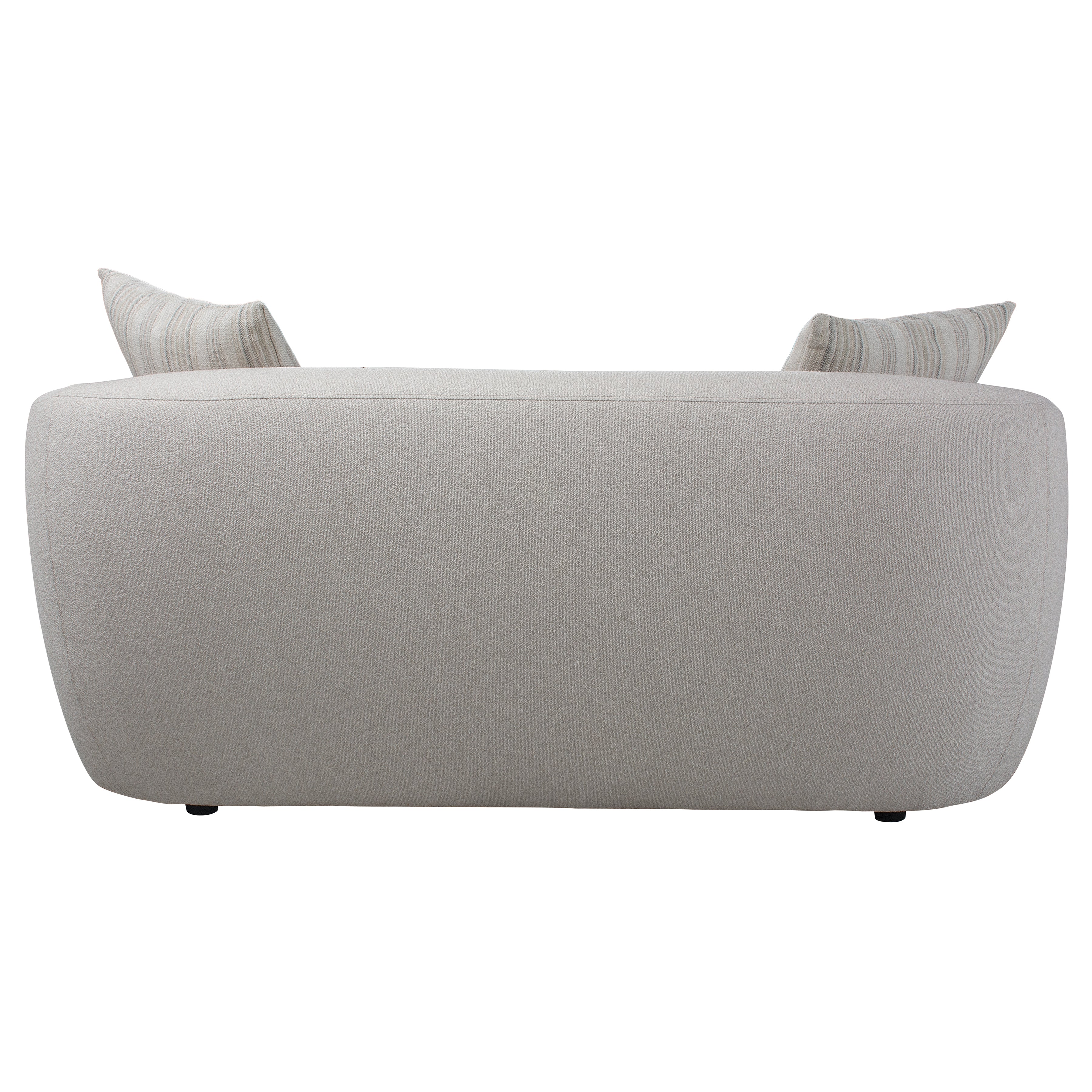 Sophy 70 in. Round Barrel Condo Sofa with Pillows-DECOROLALA