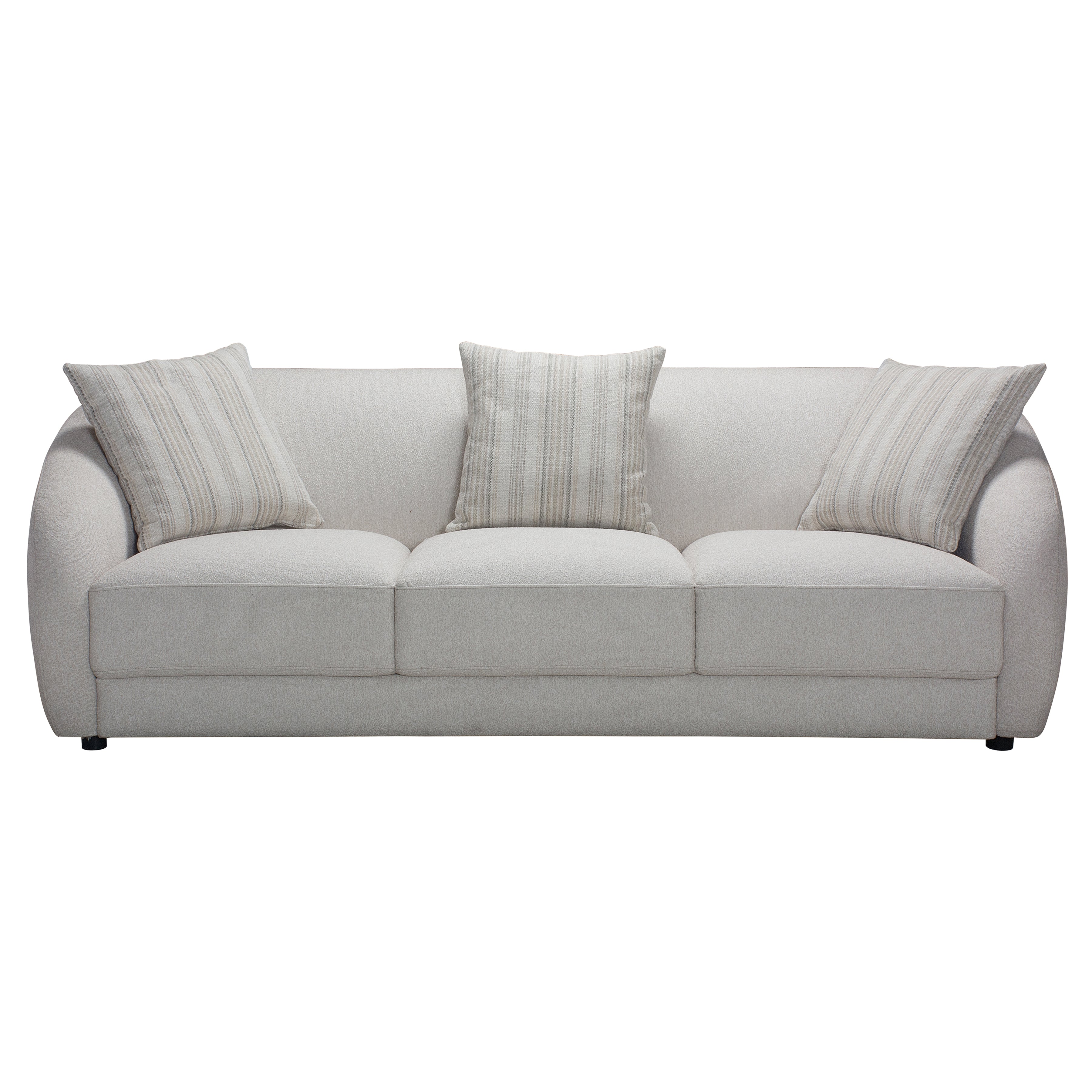 Sophy 91 in. Barrel Sofa with Pillows-Furniture > Sofas-DECOROLALA